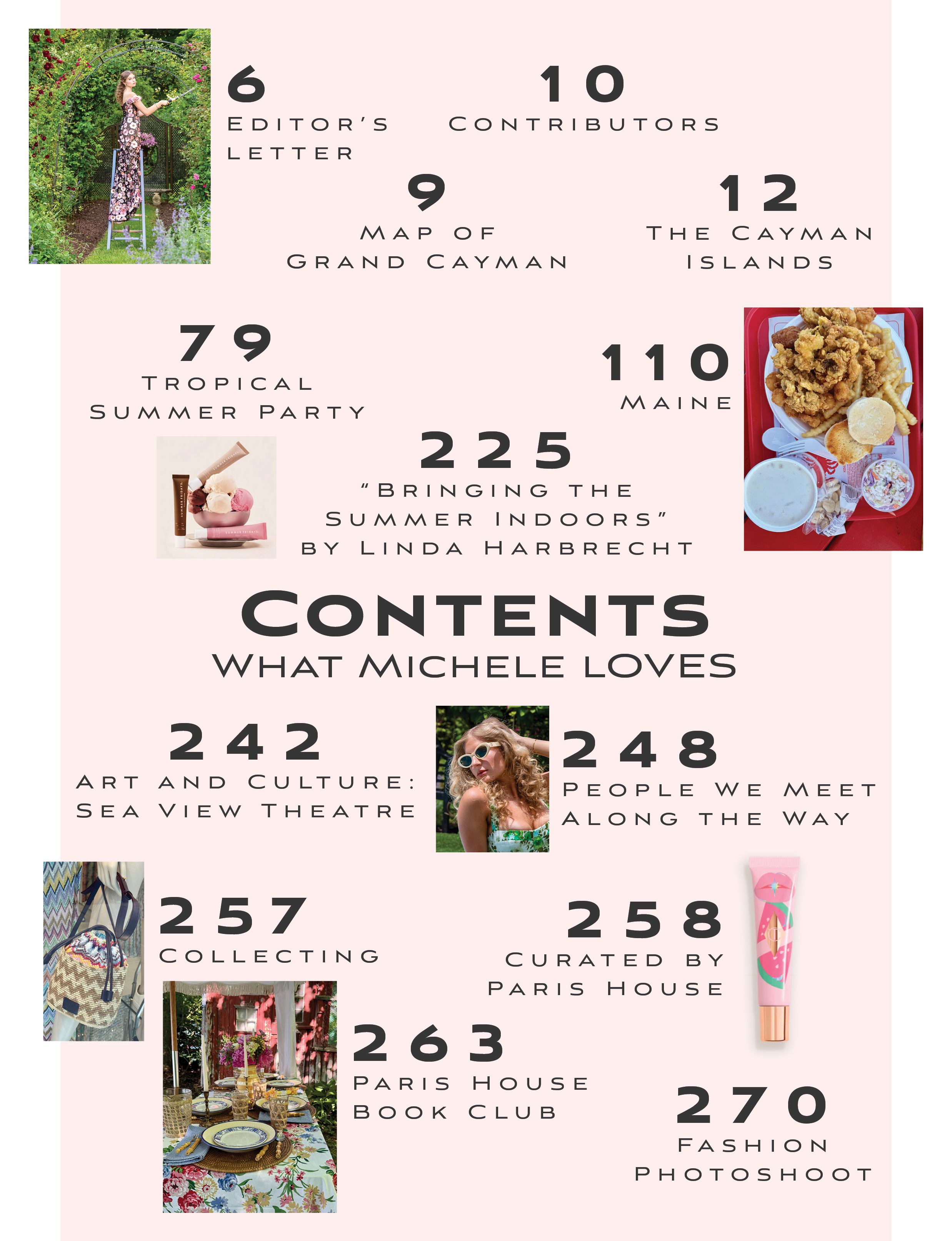 Table of Contents for The Paris House, Sunday Guides, Summer 2026