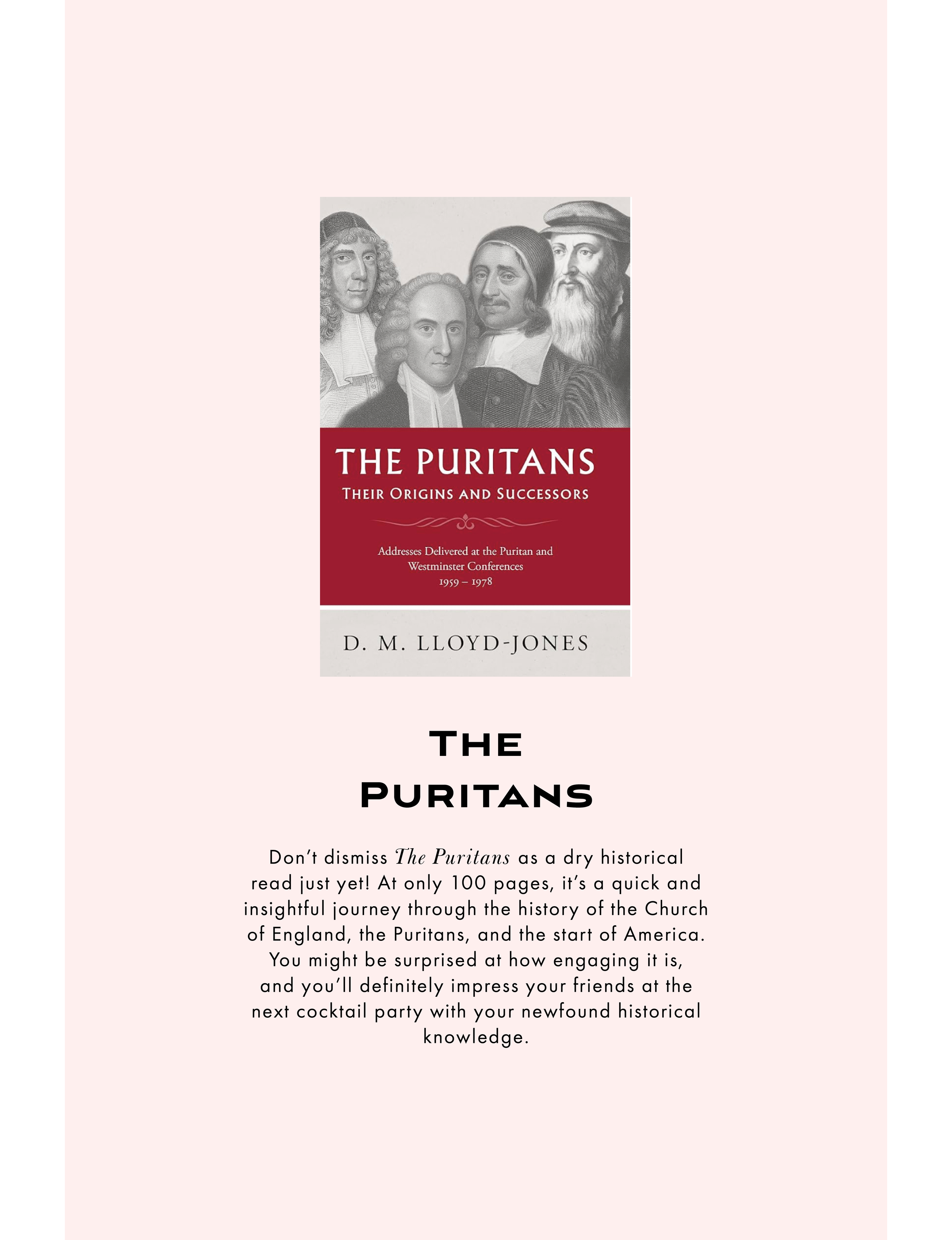 The Puritans by D.M. Lloyd-Jones