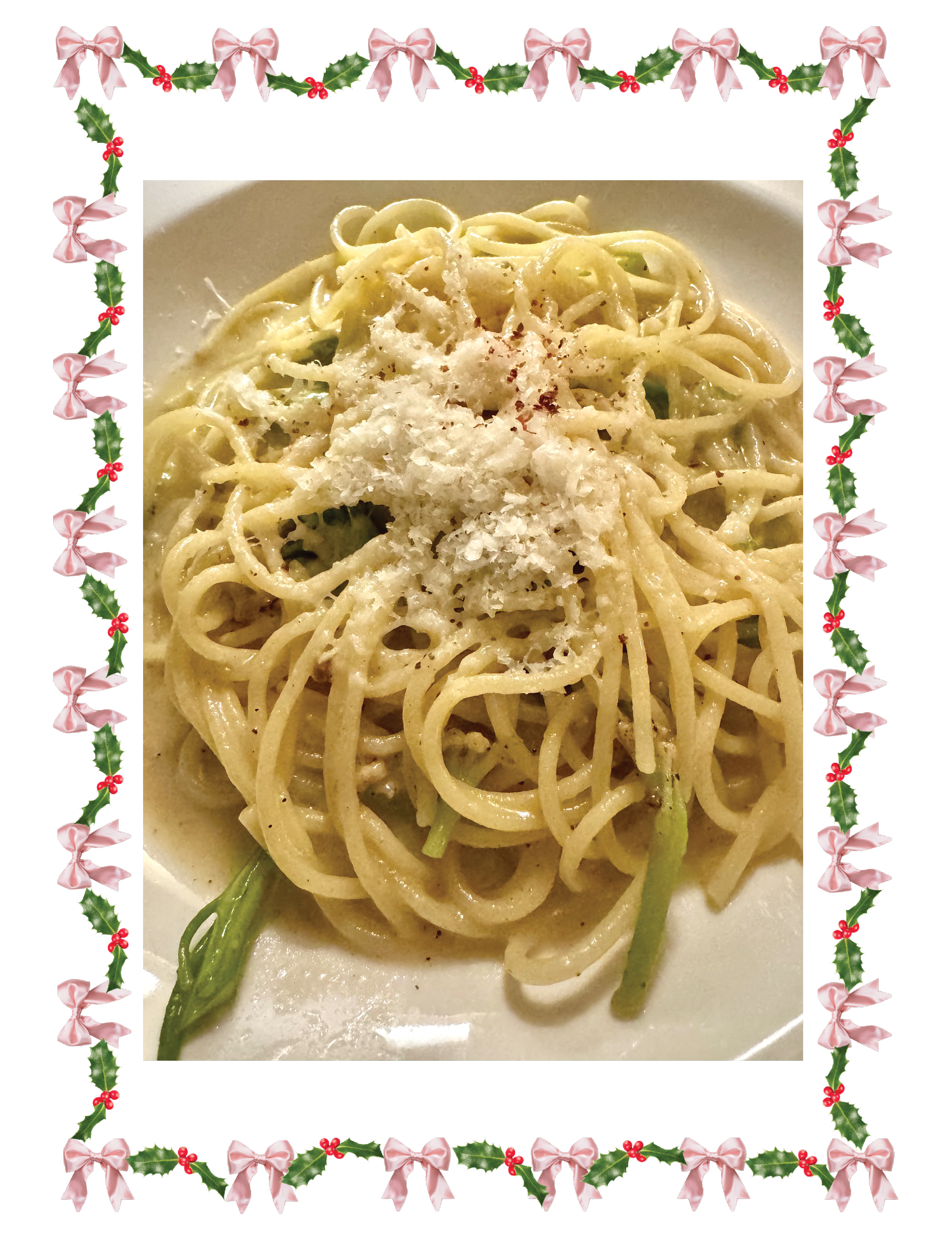 Pasta with grated parmesan cheese