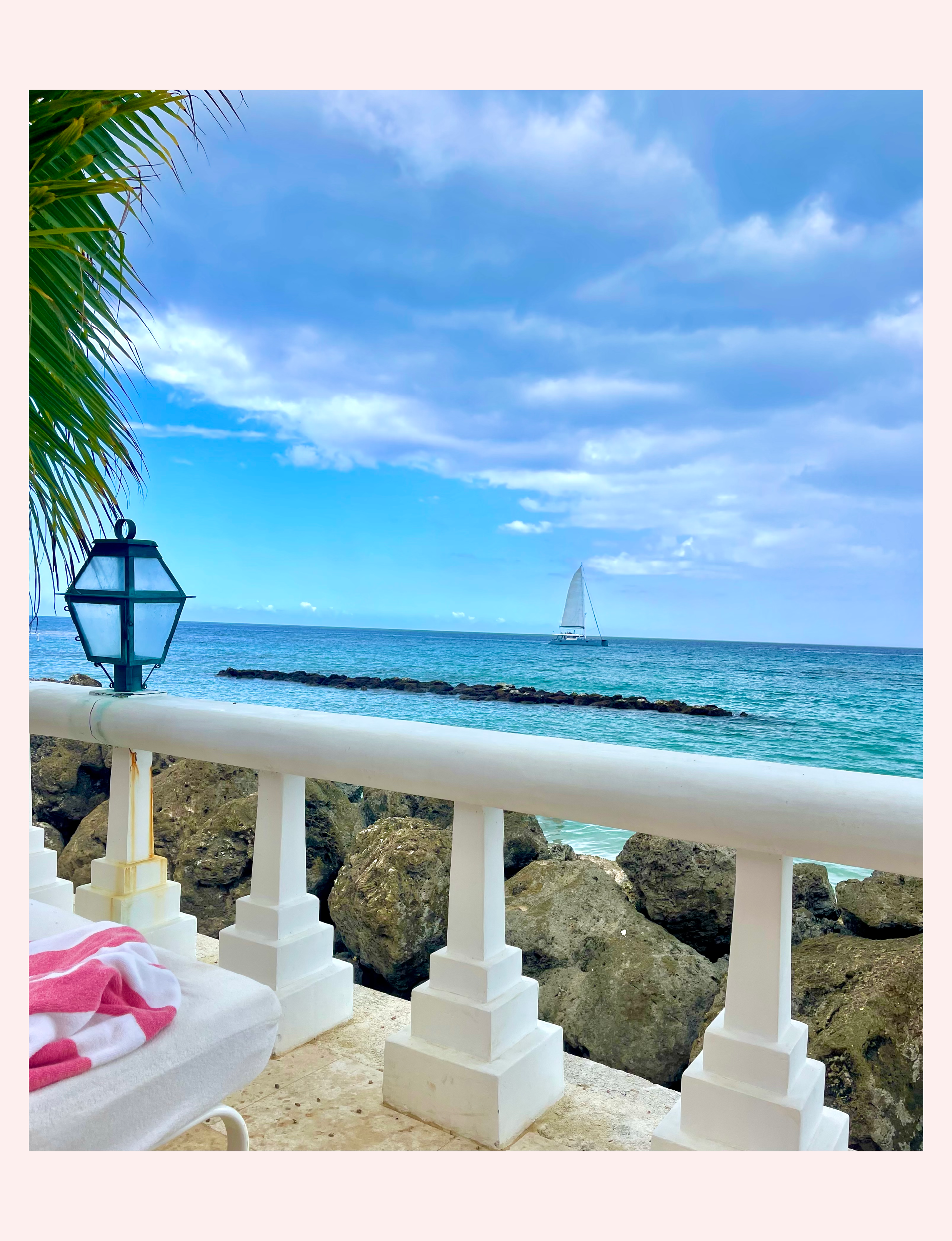 Cobblers Cove Barbados sailboat and ocean