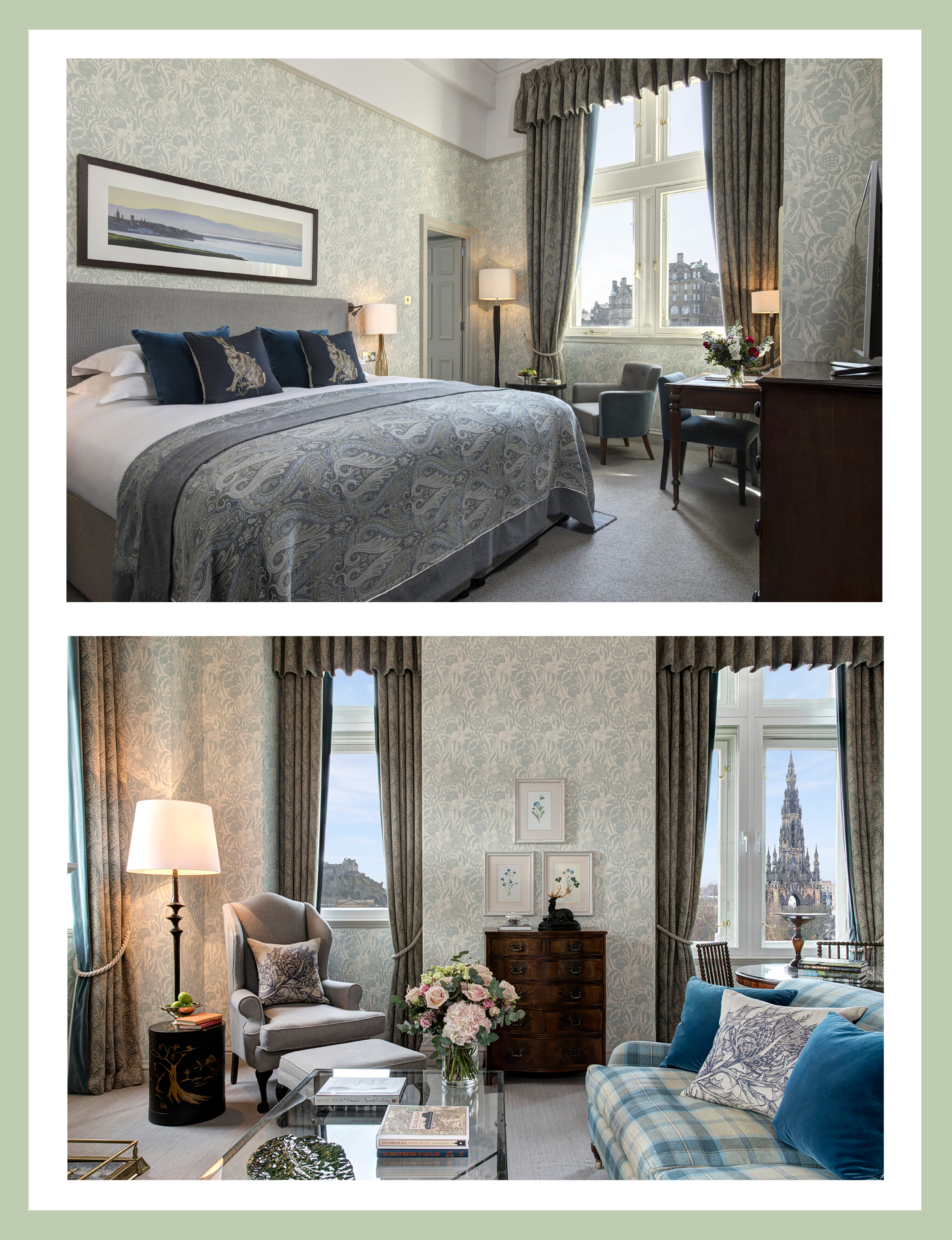 Edinburgh Scotland, hotel rooms at The Balmoral Hotel