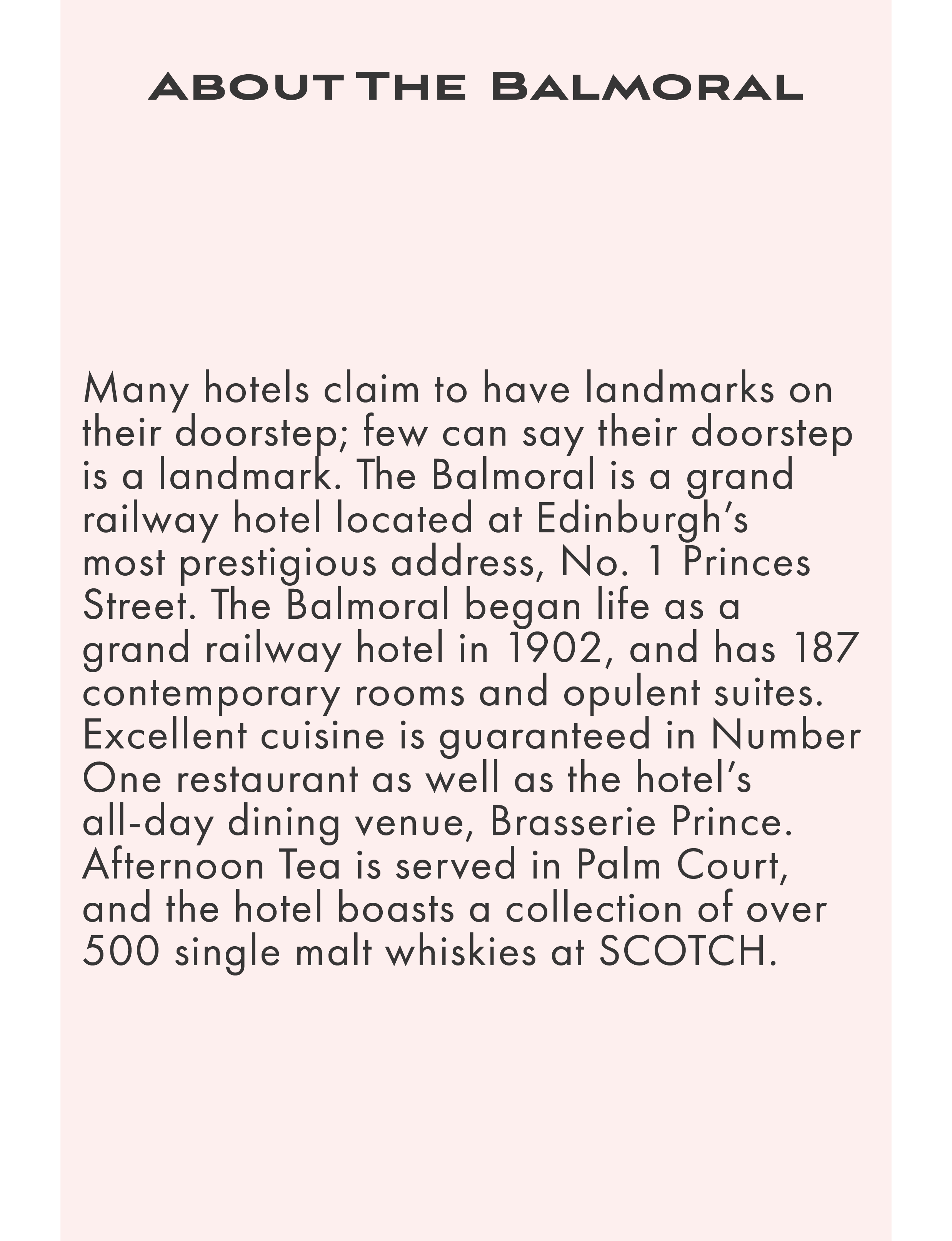 The Balmoral, Edinburgh, A Rocco Forte Hotel