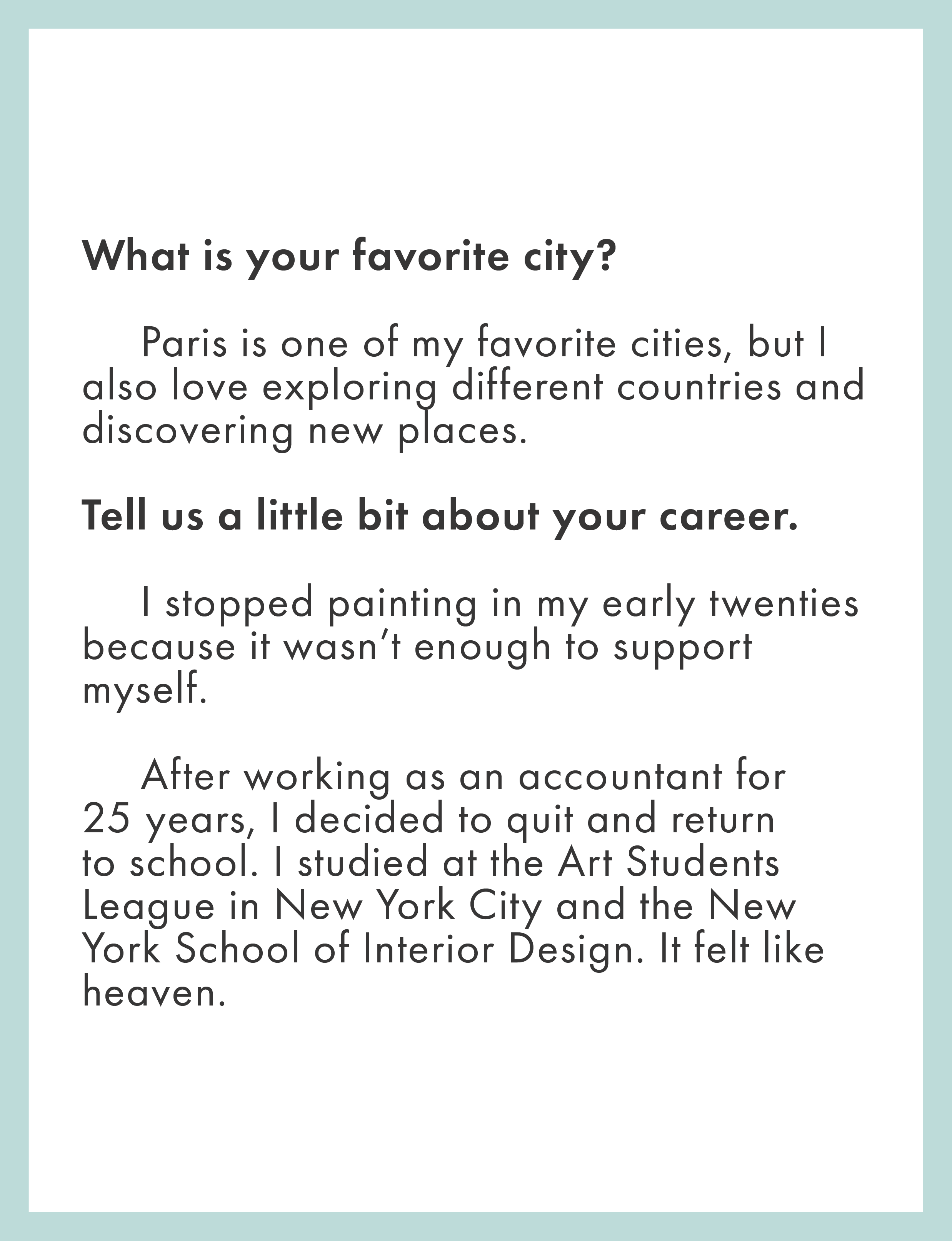 Interview with Artist Therese Allebe Ambrose