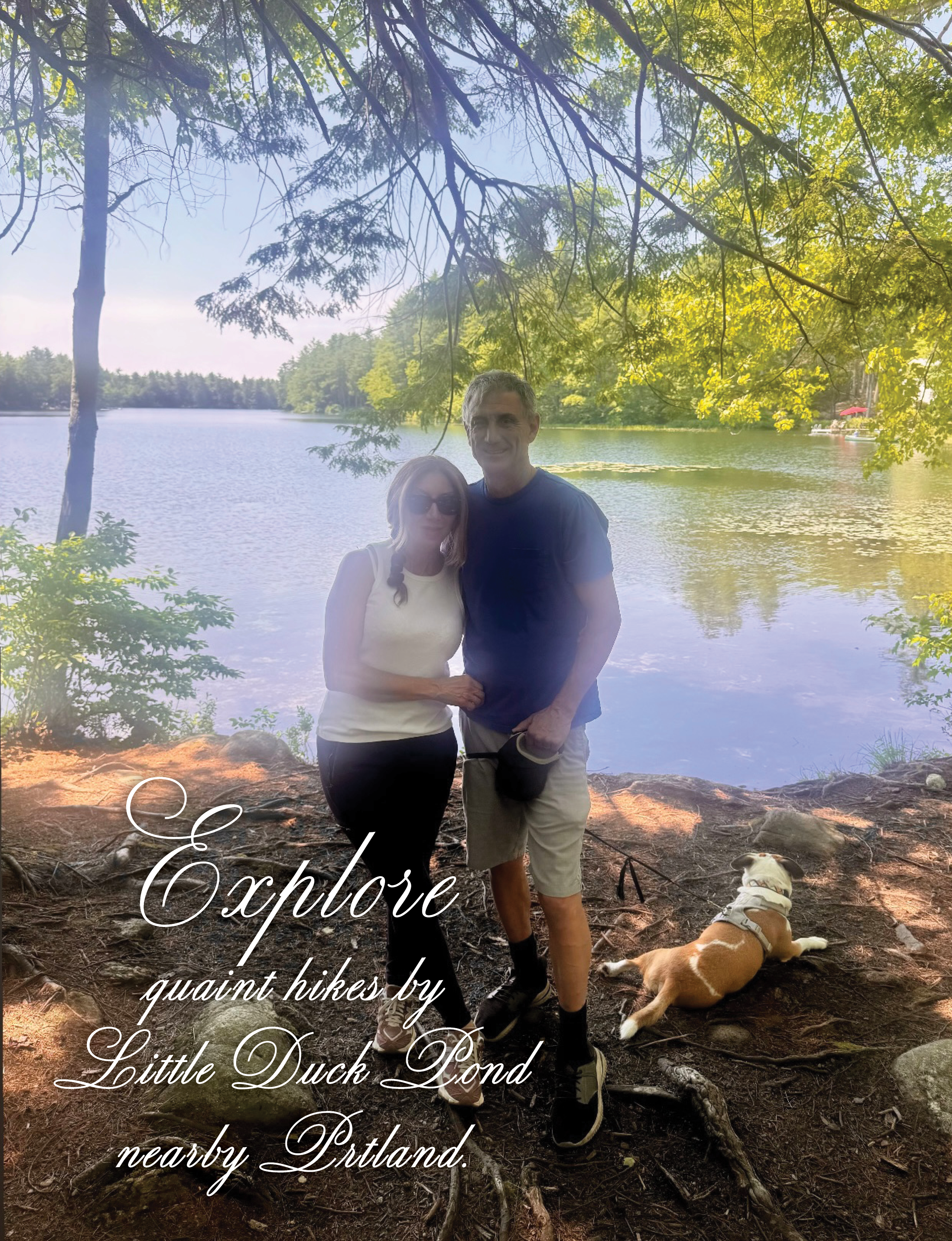Michele Rosenthal and husband by Little Duck Pond nearby Portland