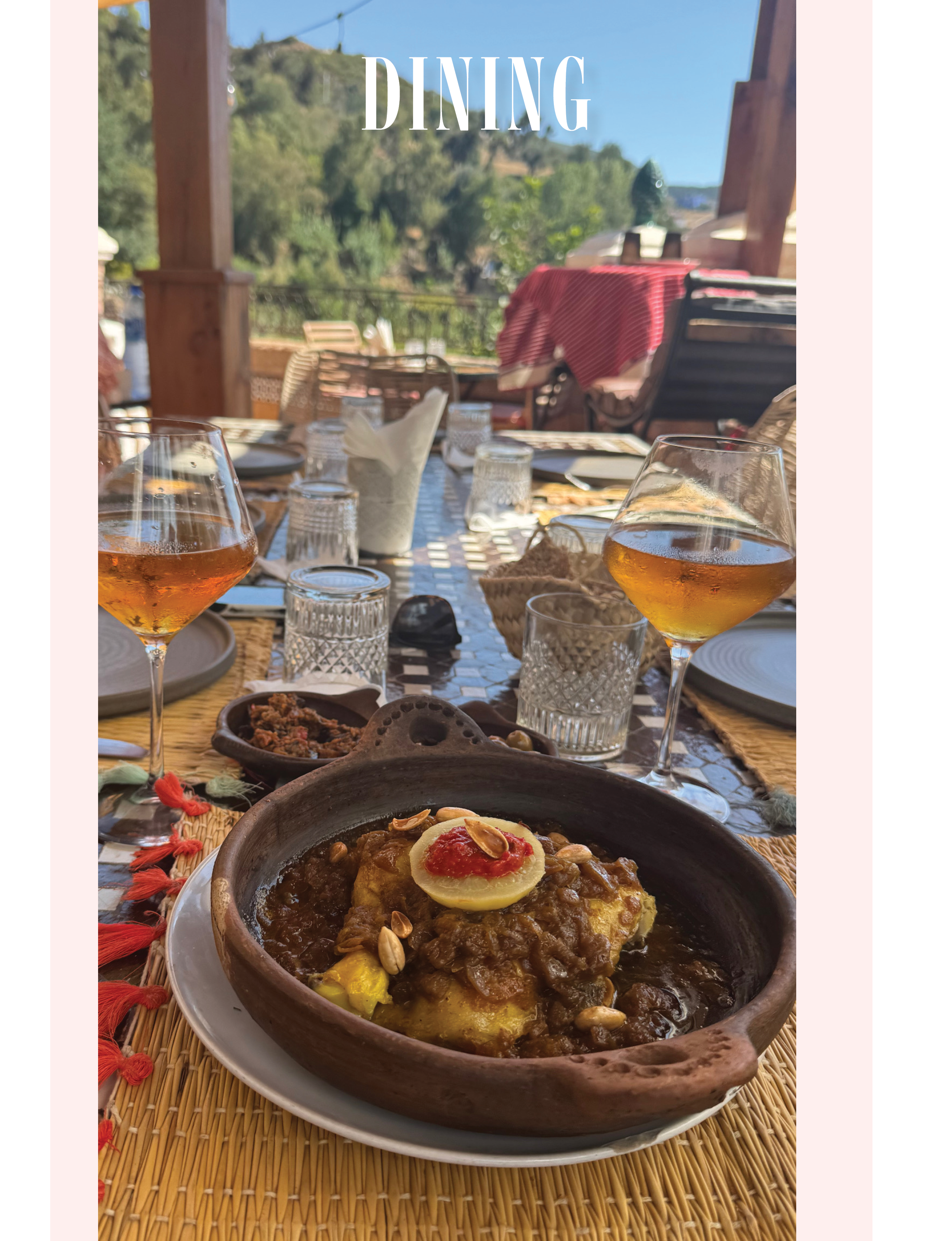 Dining food cuisine of Chefchaouen Morocco