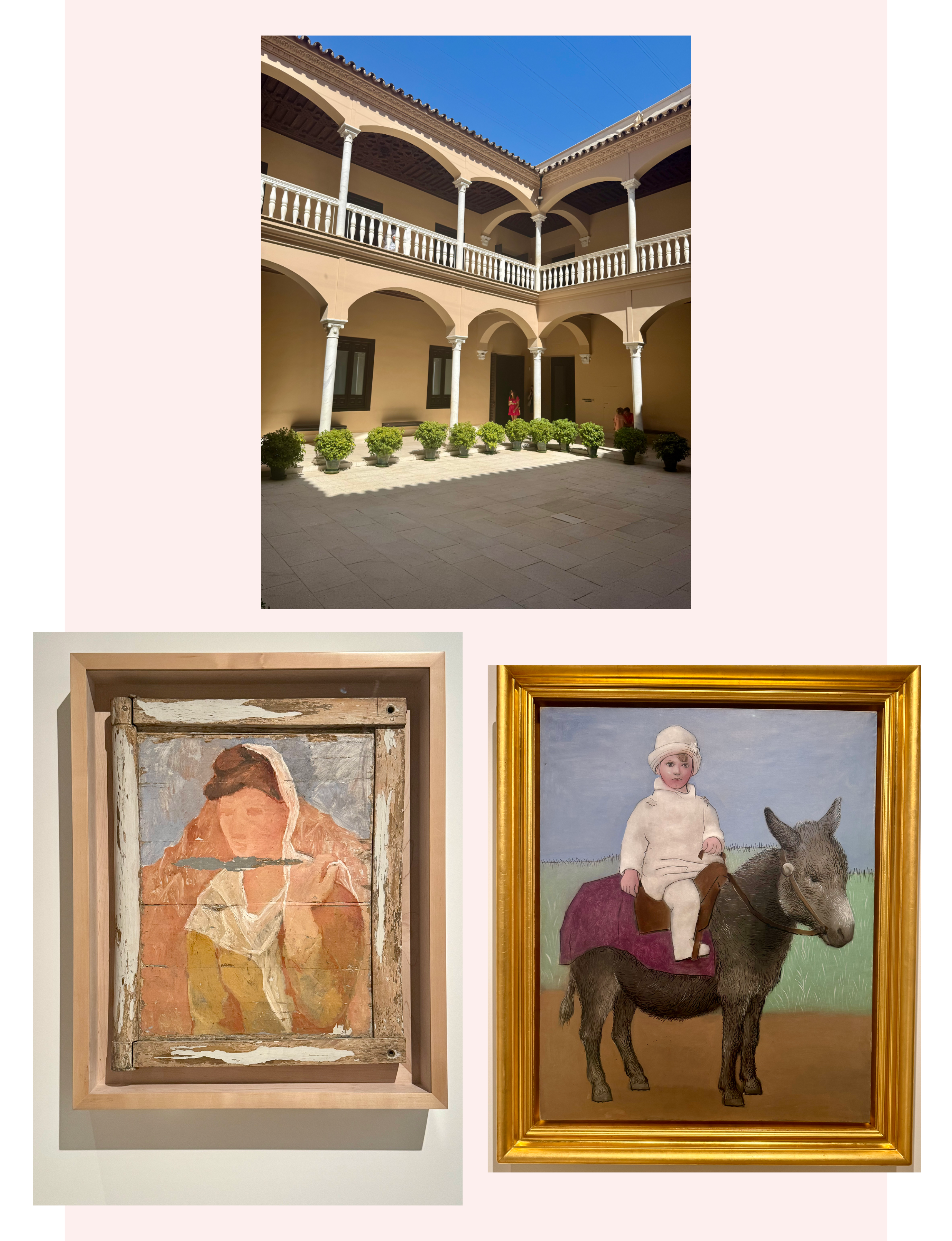 Courtyard and artwork at Museo Picasso Malaga