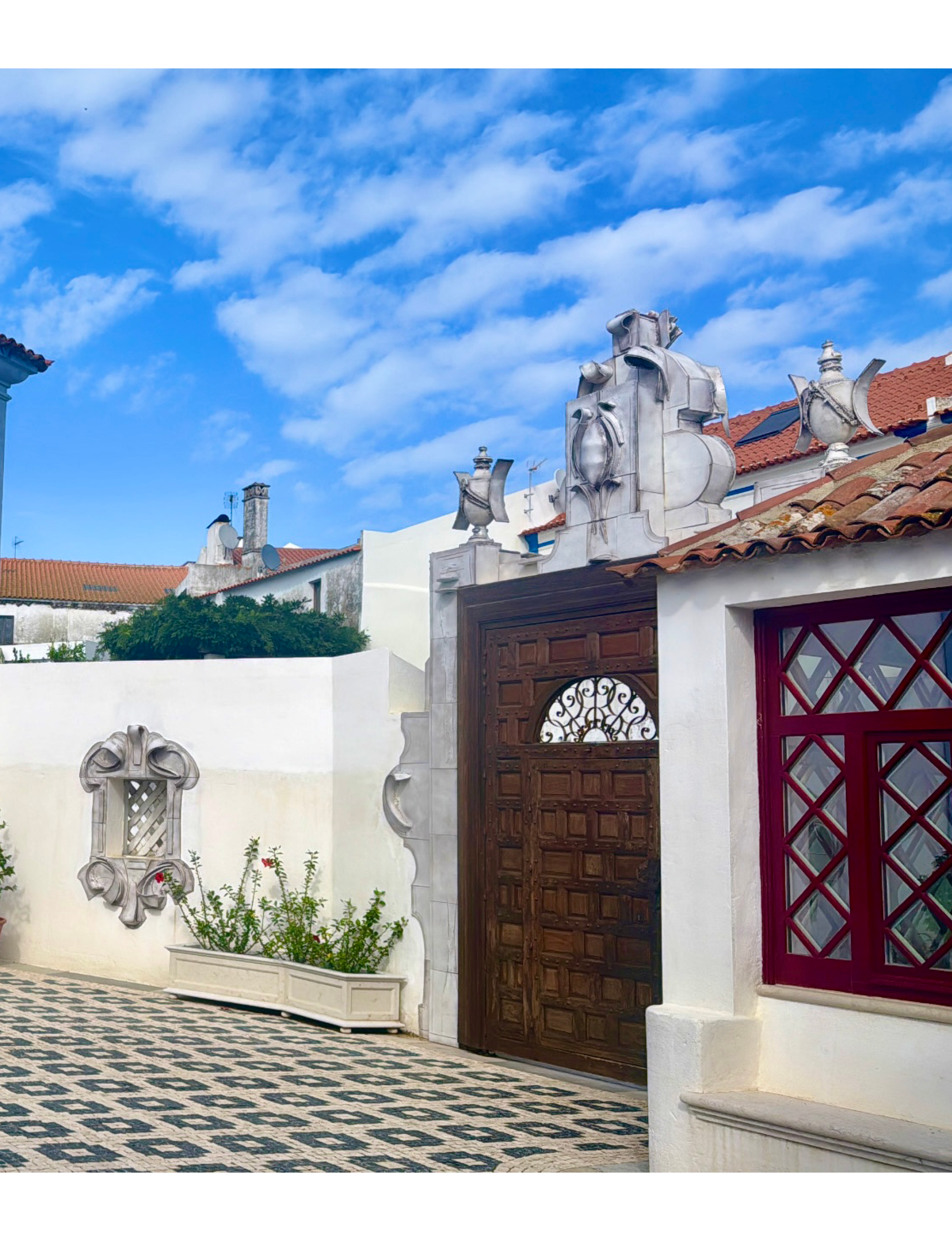 Melides Portugal Hotel Vermelho exterior with detailed door and window
