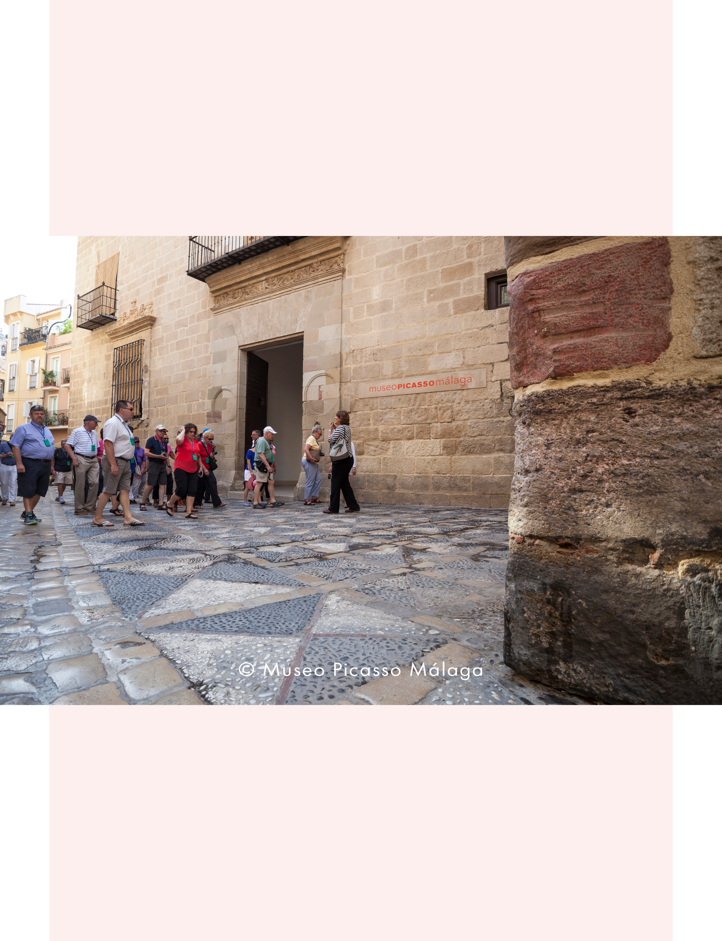tourists visiting Museo Picasso Malaga Spain