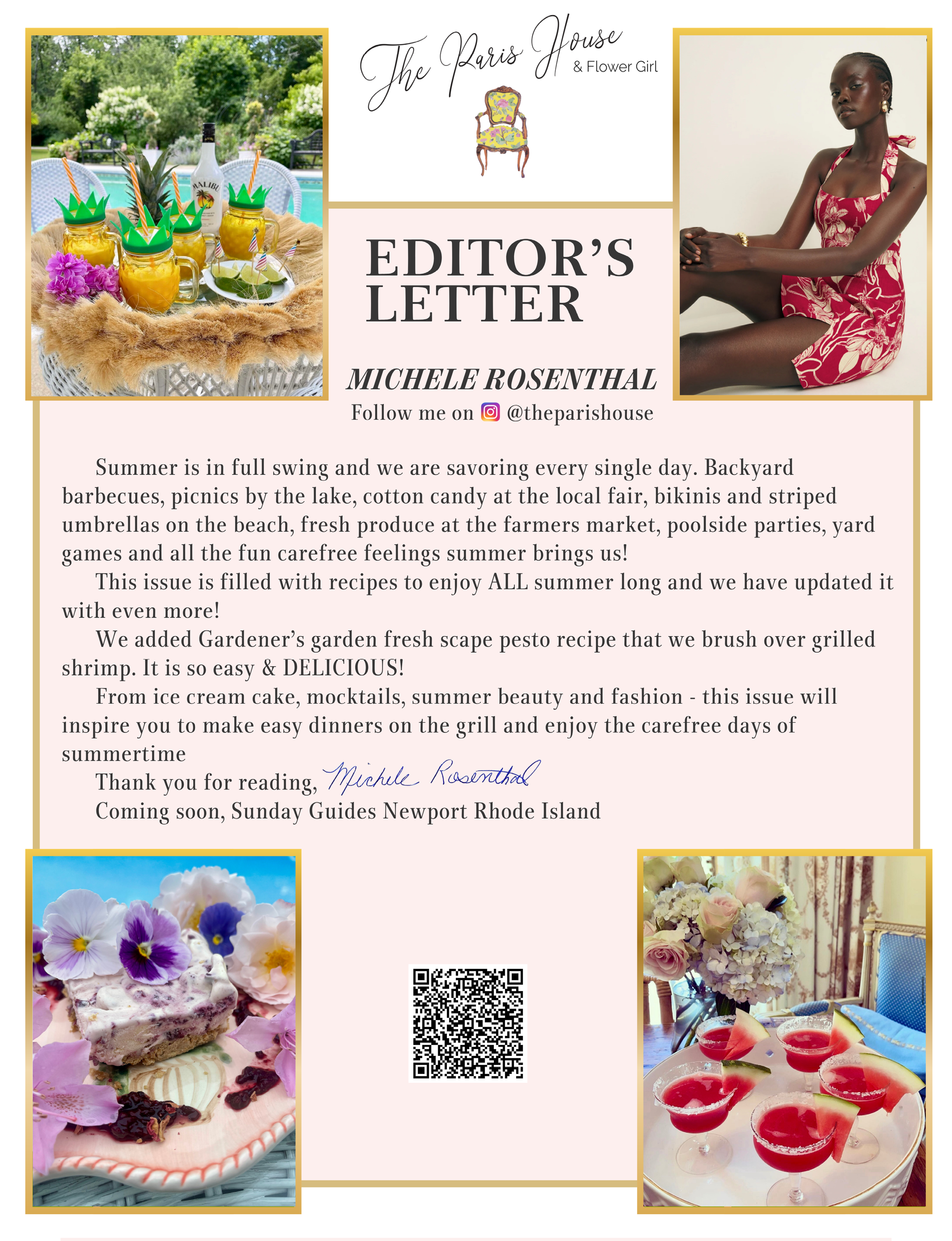 Editor's Letter about Sunday Guides magazine summer edition