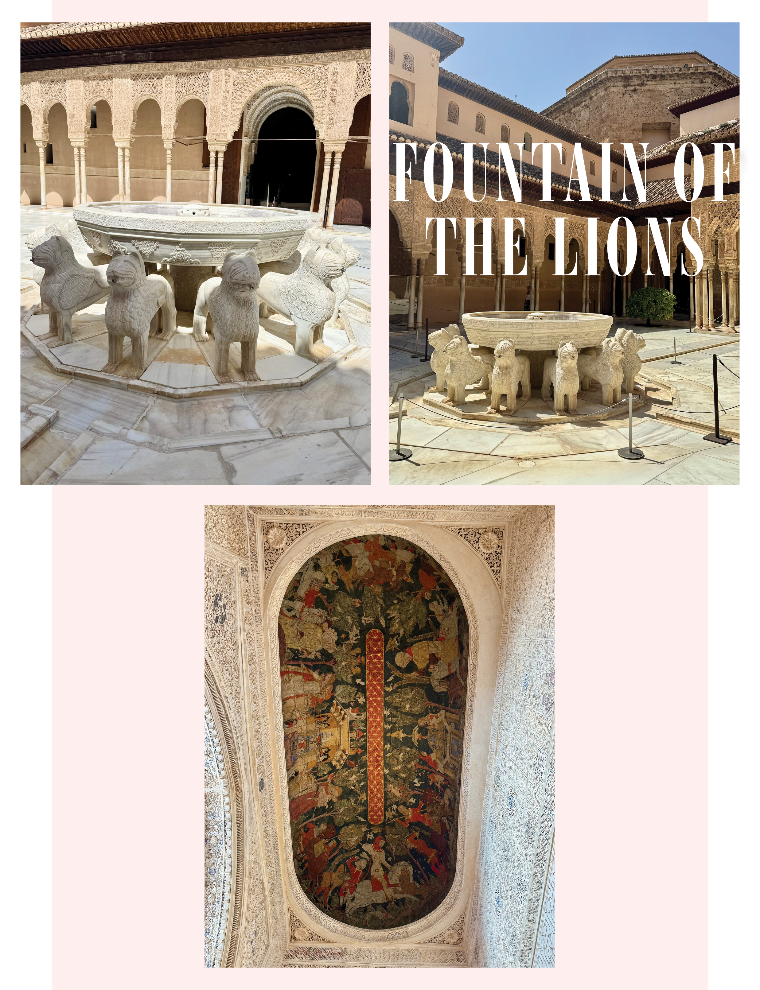 Fountain of the Lions at Alhambra Granada Spain