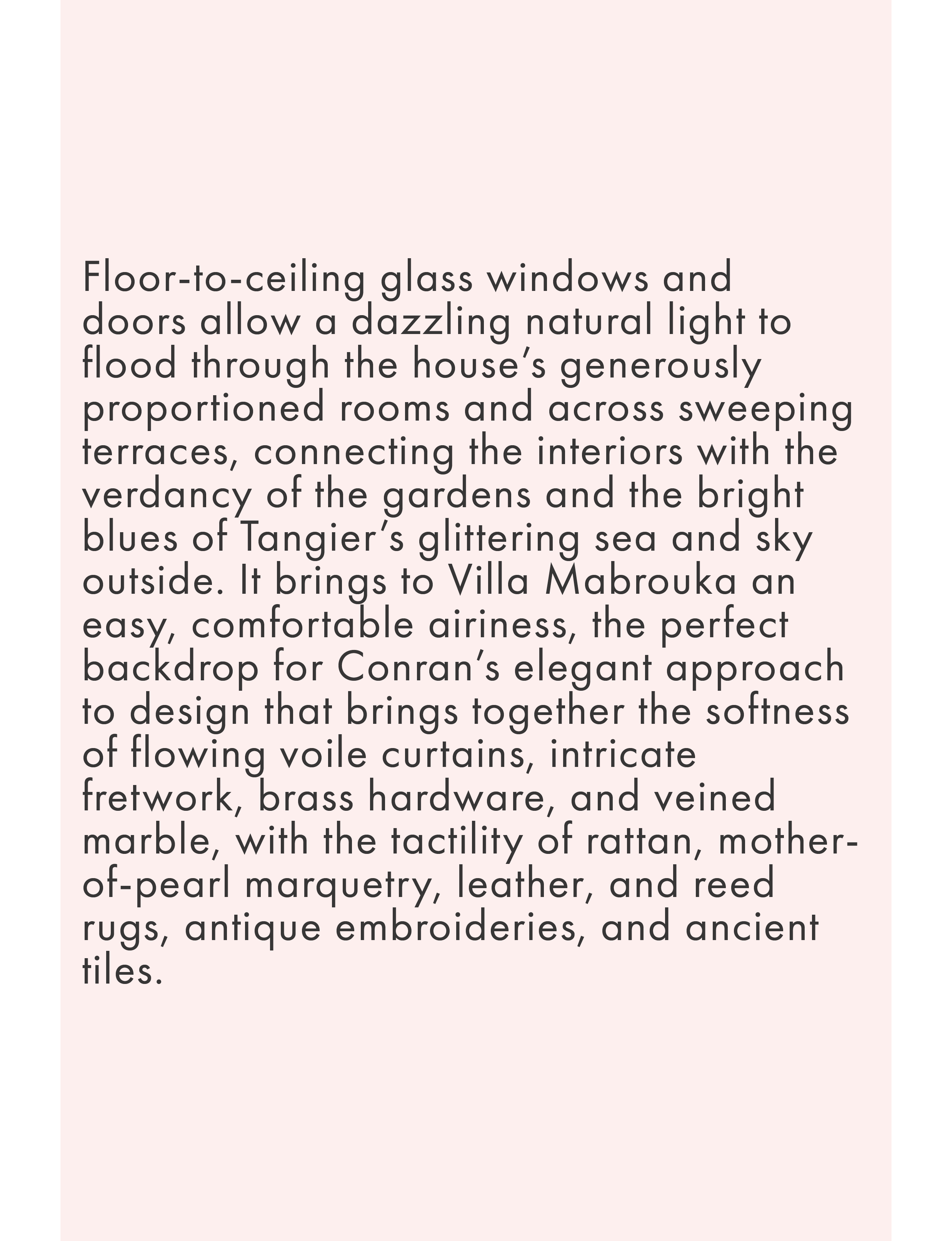 About the architecture at Villa Mabrouka Tangier