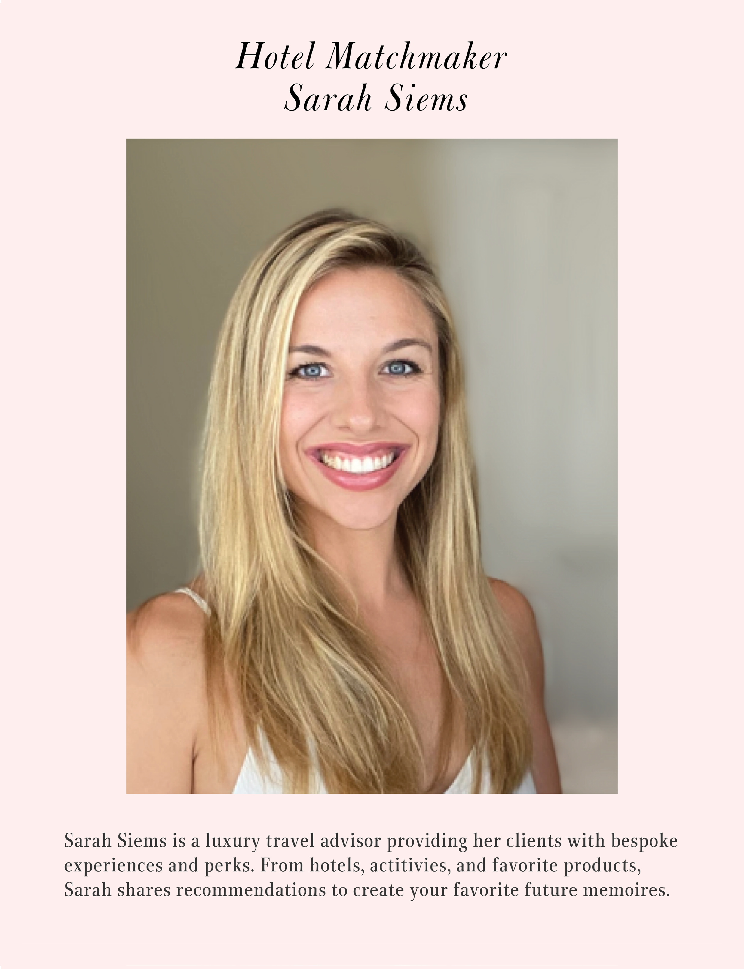 Hotel Matchmaker Sarah Siems 