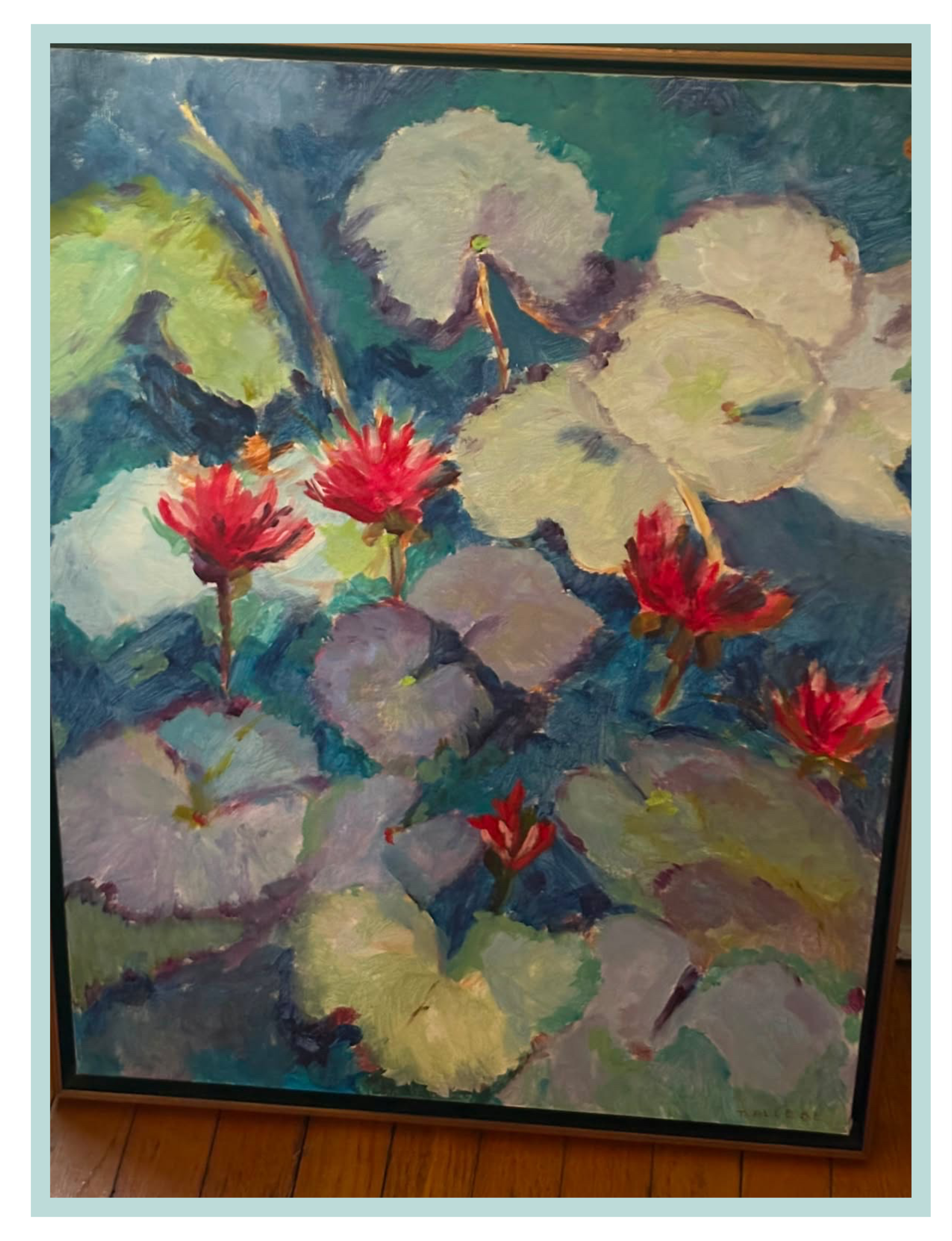 painting of water lilies by Artist Therese Allebe Ambrose