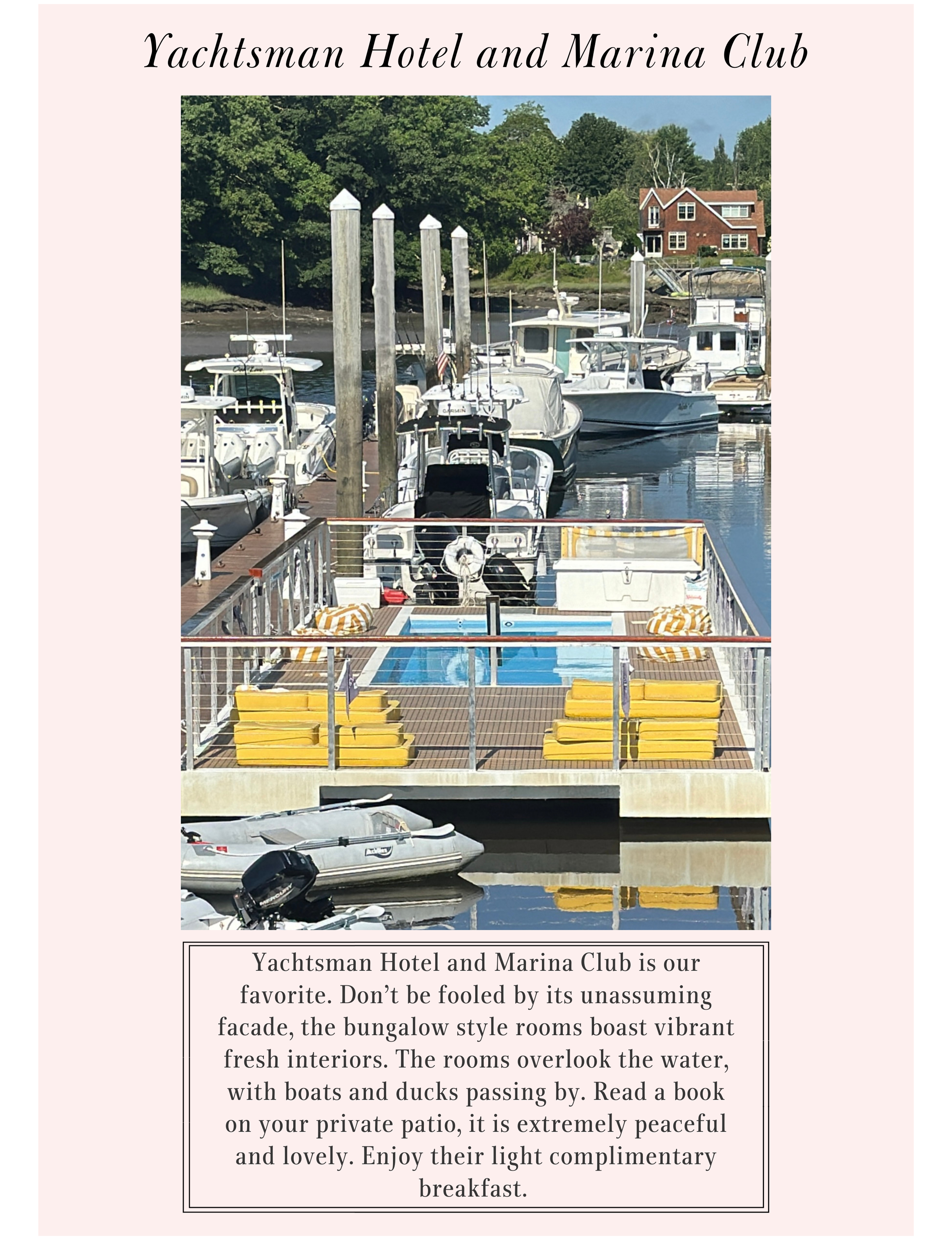 Yachtsman Hotel and Marina Club in Maine