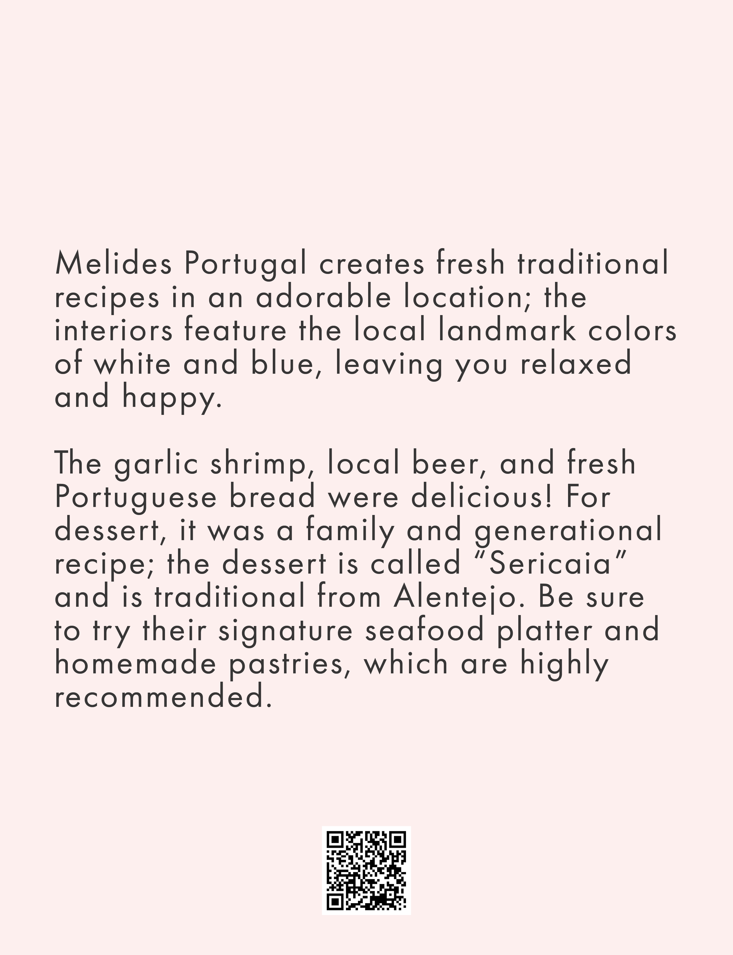 Melides Portugal description of recipes food dessert