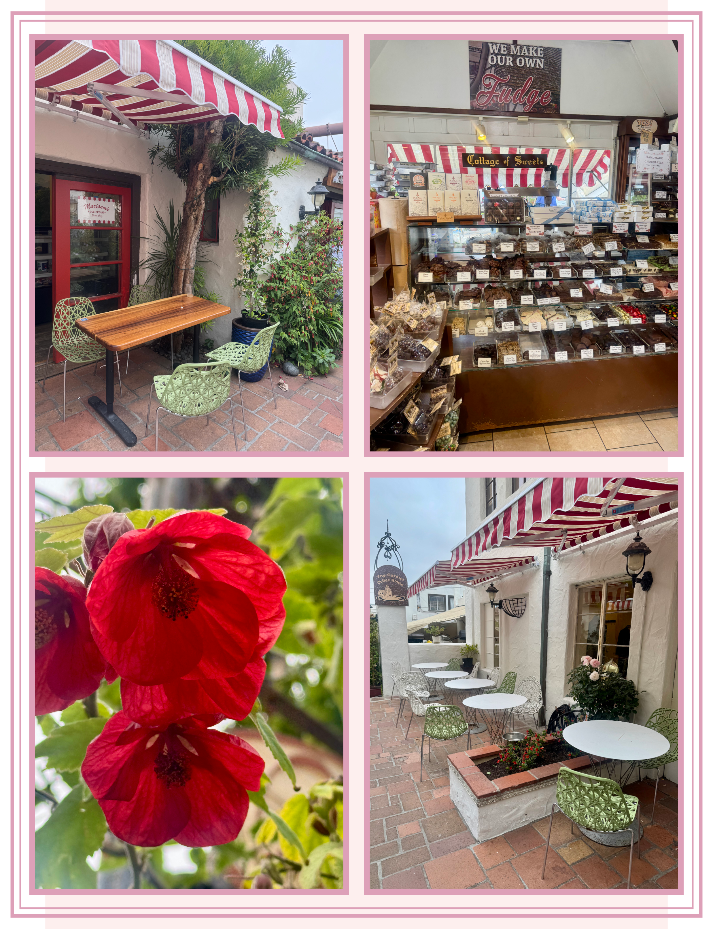 Carmel California sweets dessert shops
