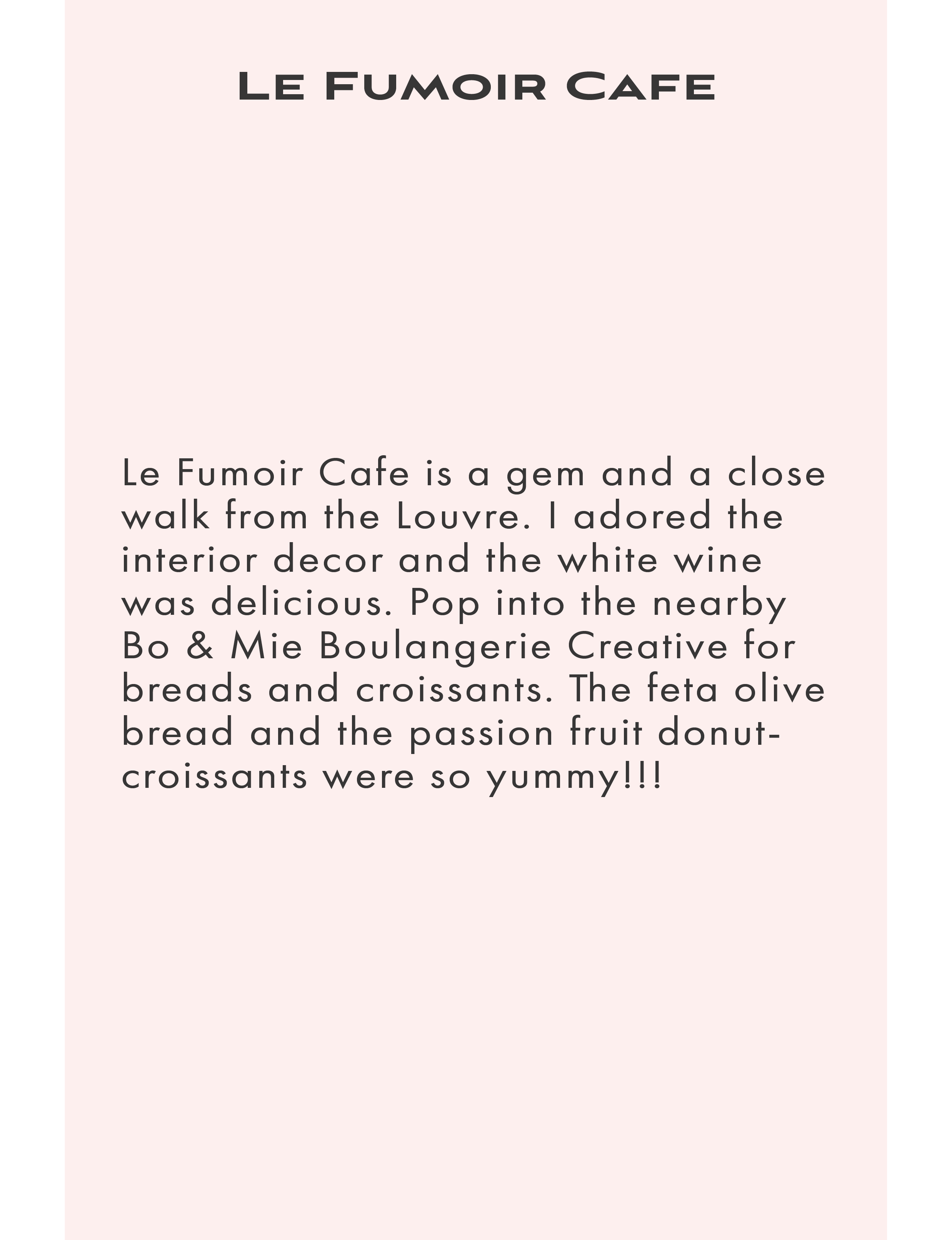 about Le Fumoir Café in Paris France