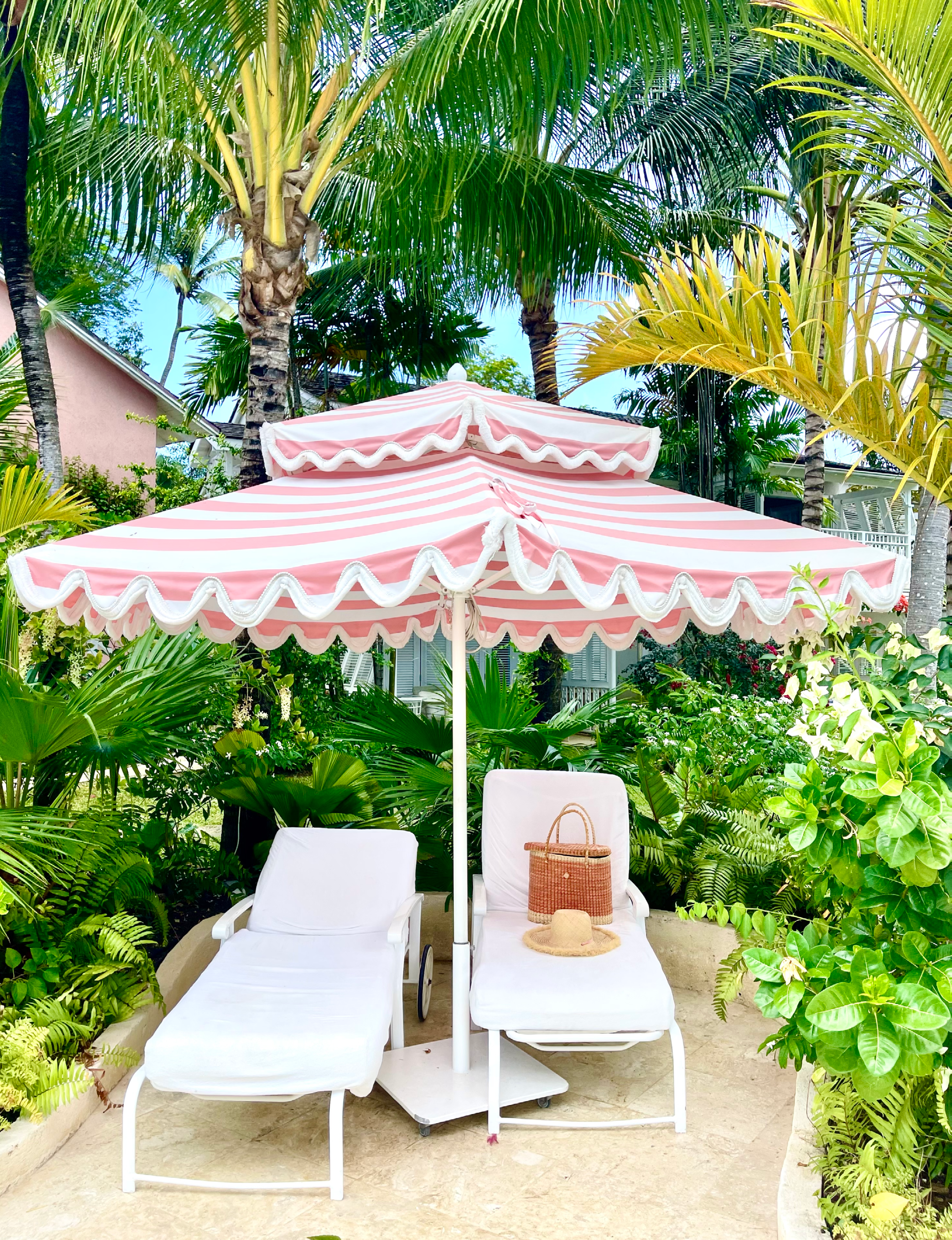 Cobblers Cove Barbados beach umbrella and beach chairs