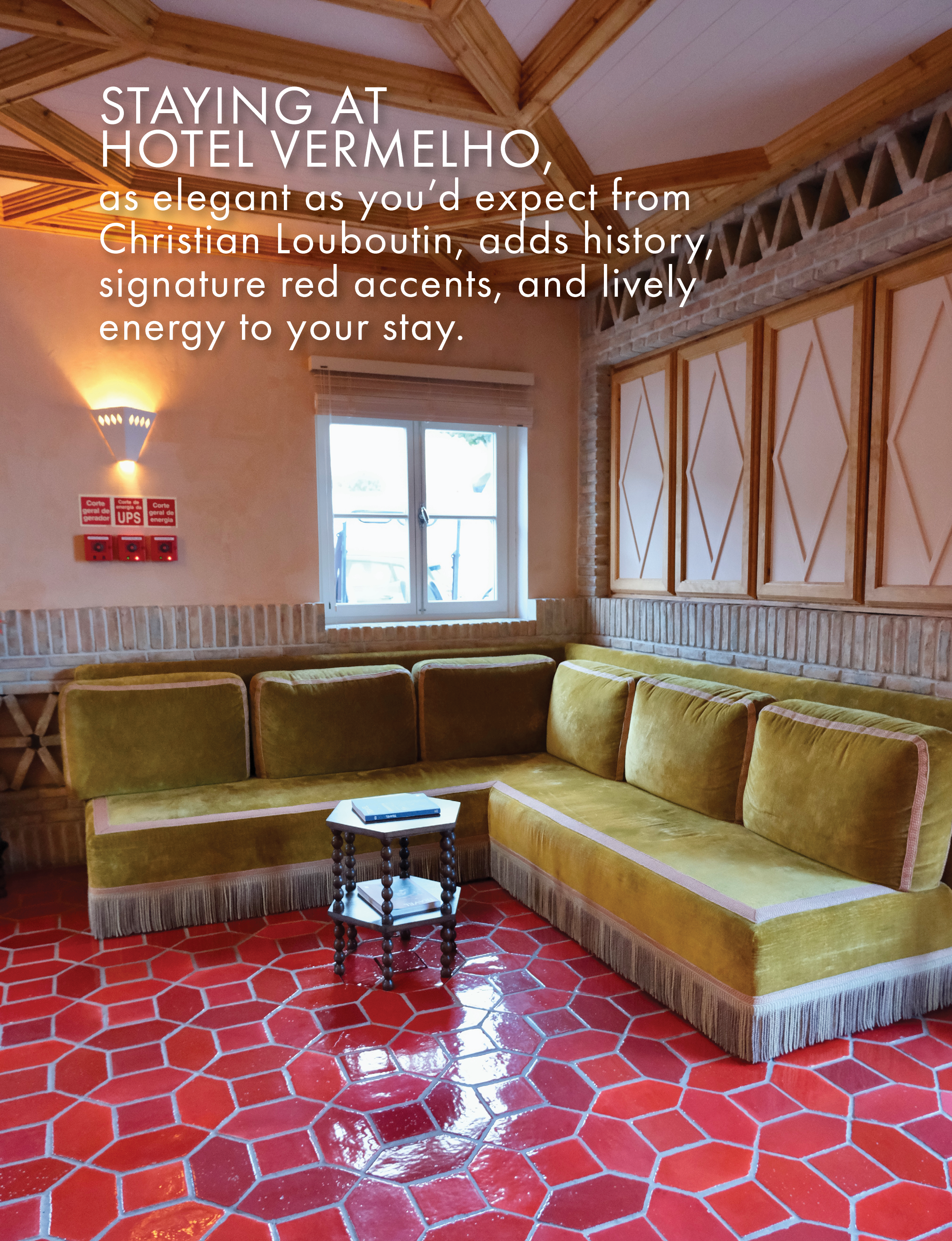 Melides Portugal Hotel Vermelho elegant red interiors