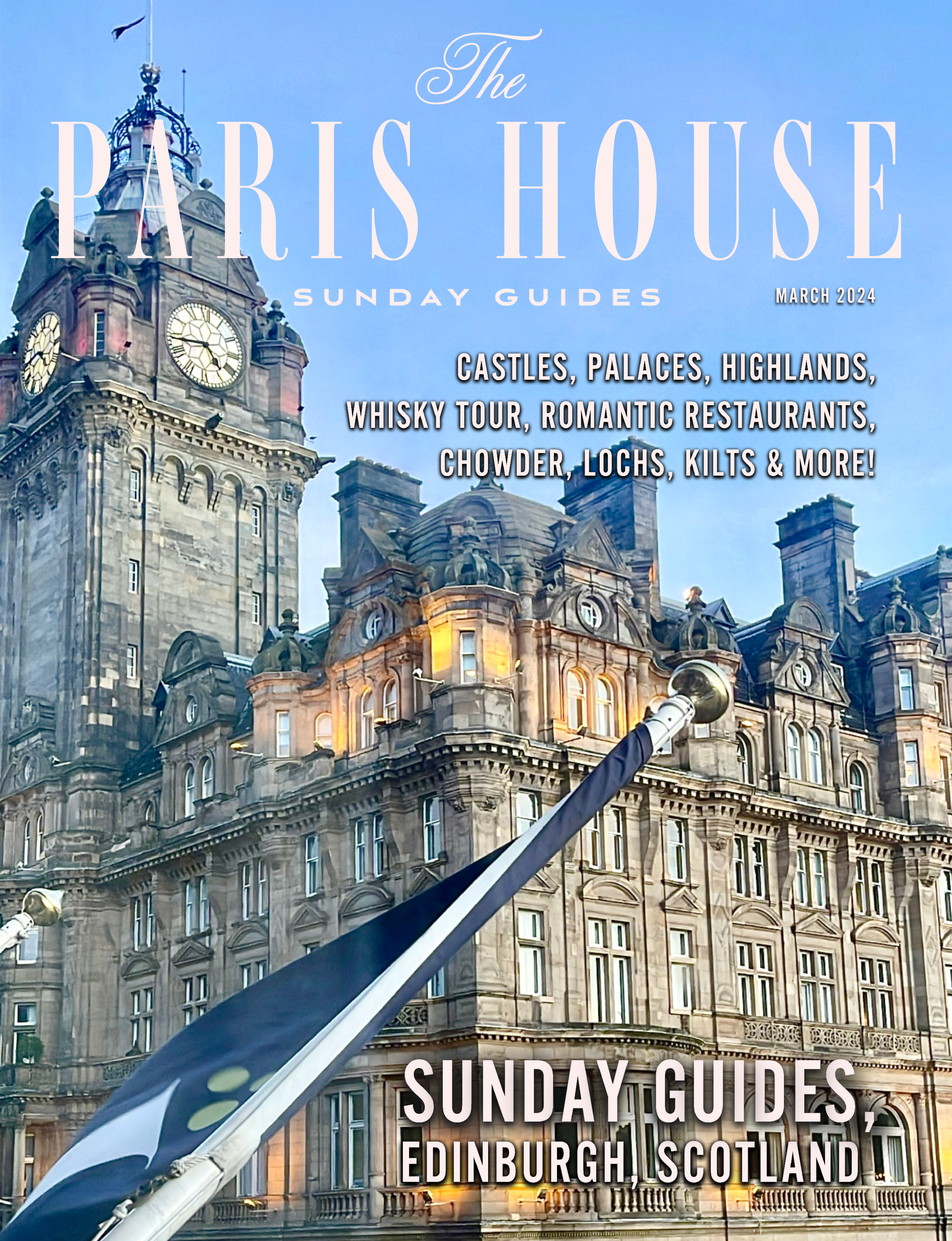 Sunday Guides Edinburgh Scotland travel guide cover — The  Paris House magazine