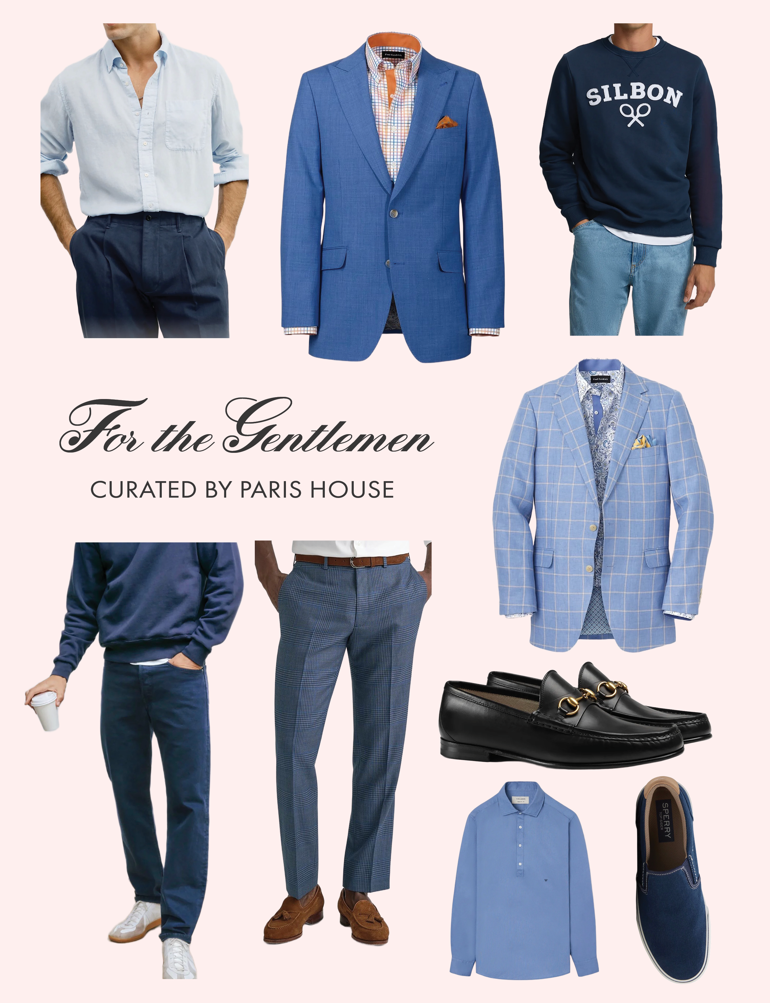 For the Gentlemen mens fashion, curated by Paris House