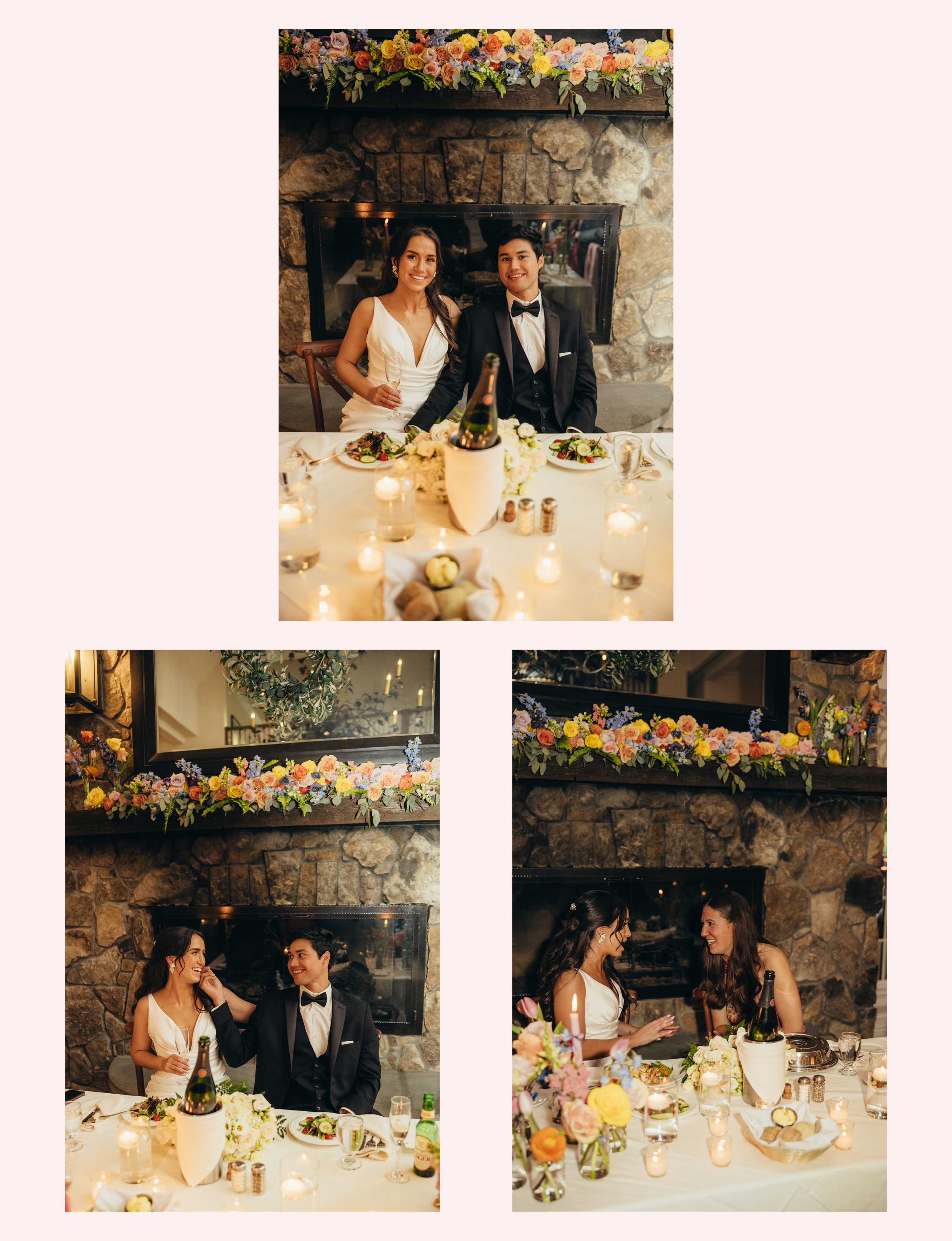wedding flowers and candles