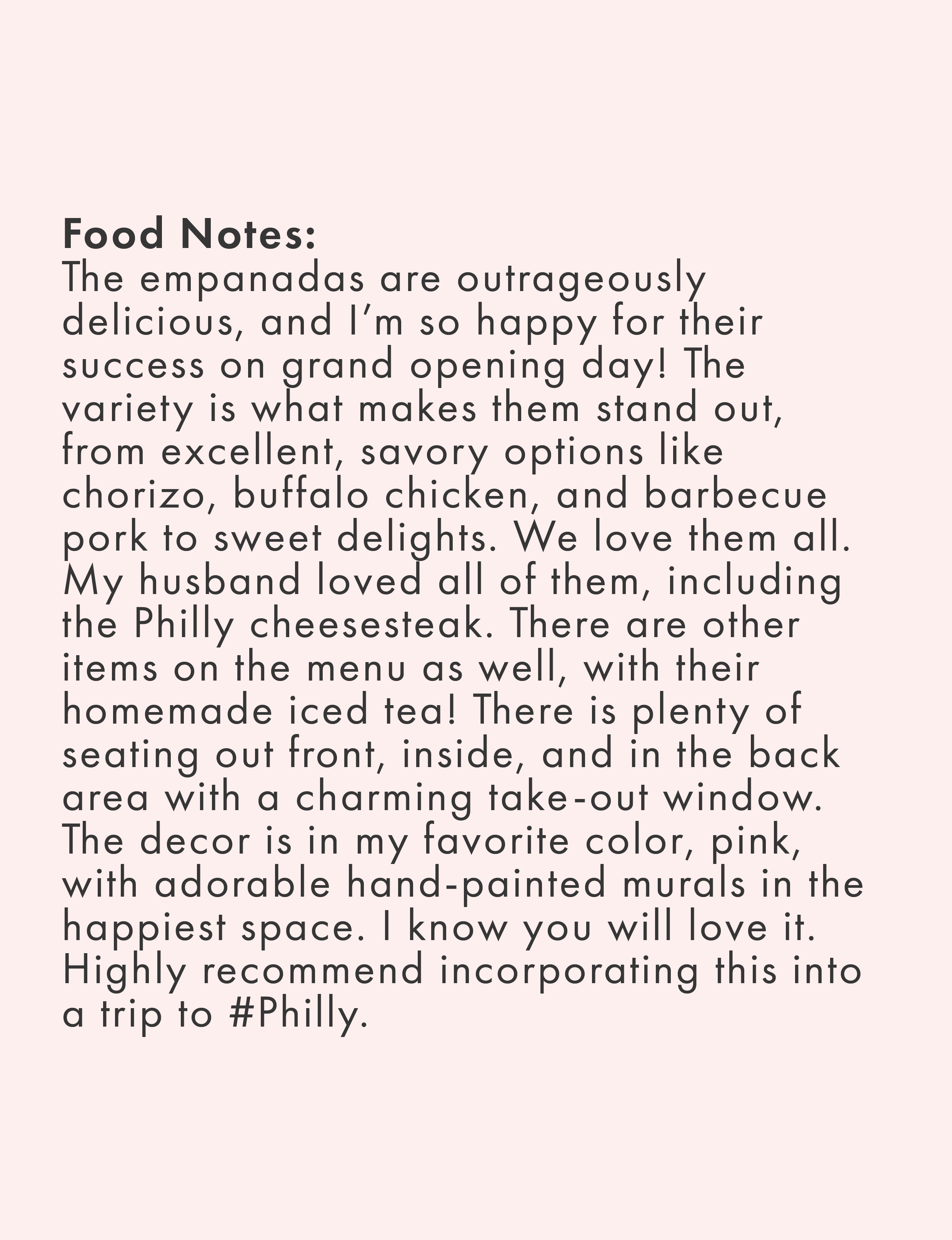 About Lula's Empanadas fresh empanadas homemade iced tea decor murals New Jersey