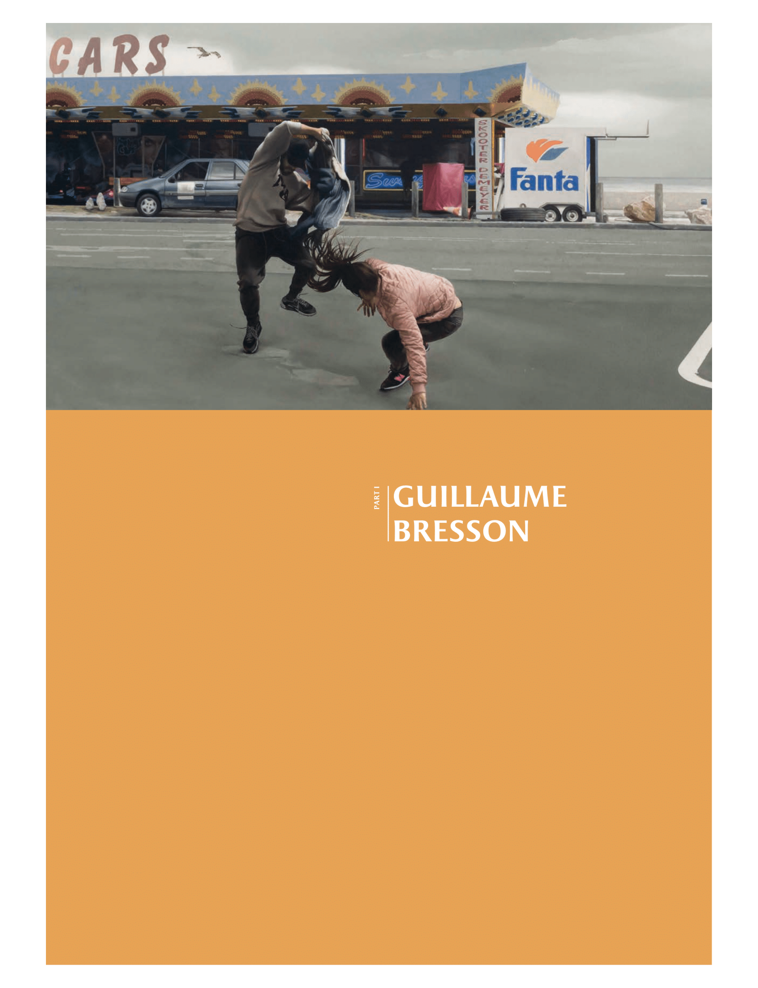 cover featuring contemporary figurative paintings by French artist Guillaume Bresson, known for large-scale, dramatic canvases depicting street scenes and urban conflicts rendered in a classical, monumental style