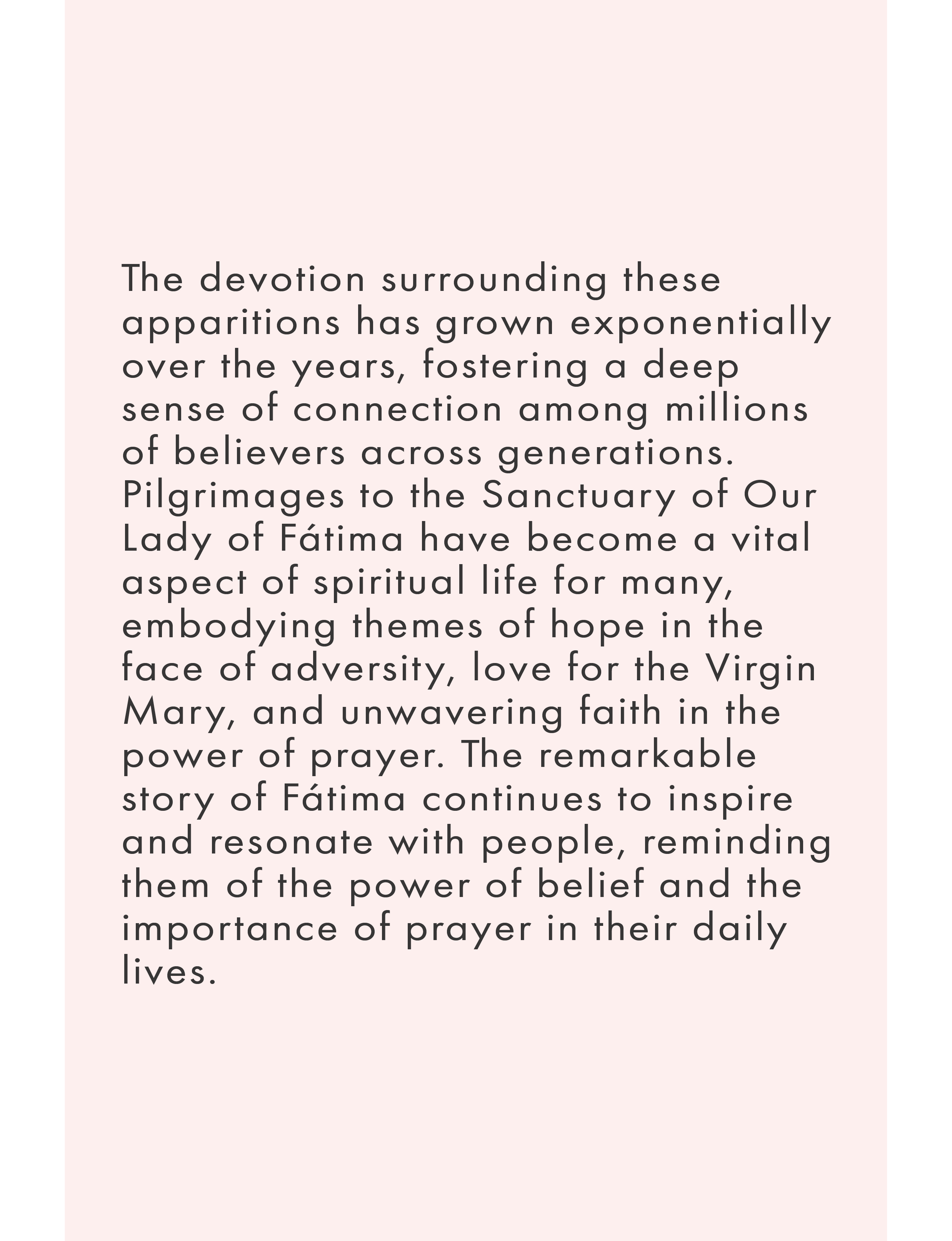 About Lady of Fatima Catholic pilgrimage site