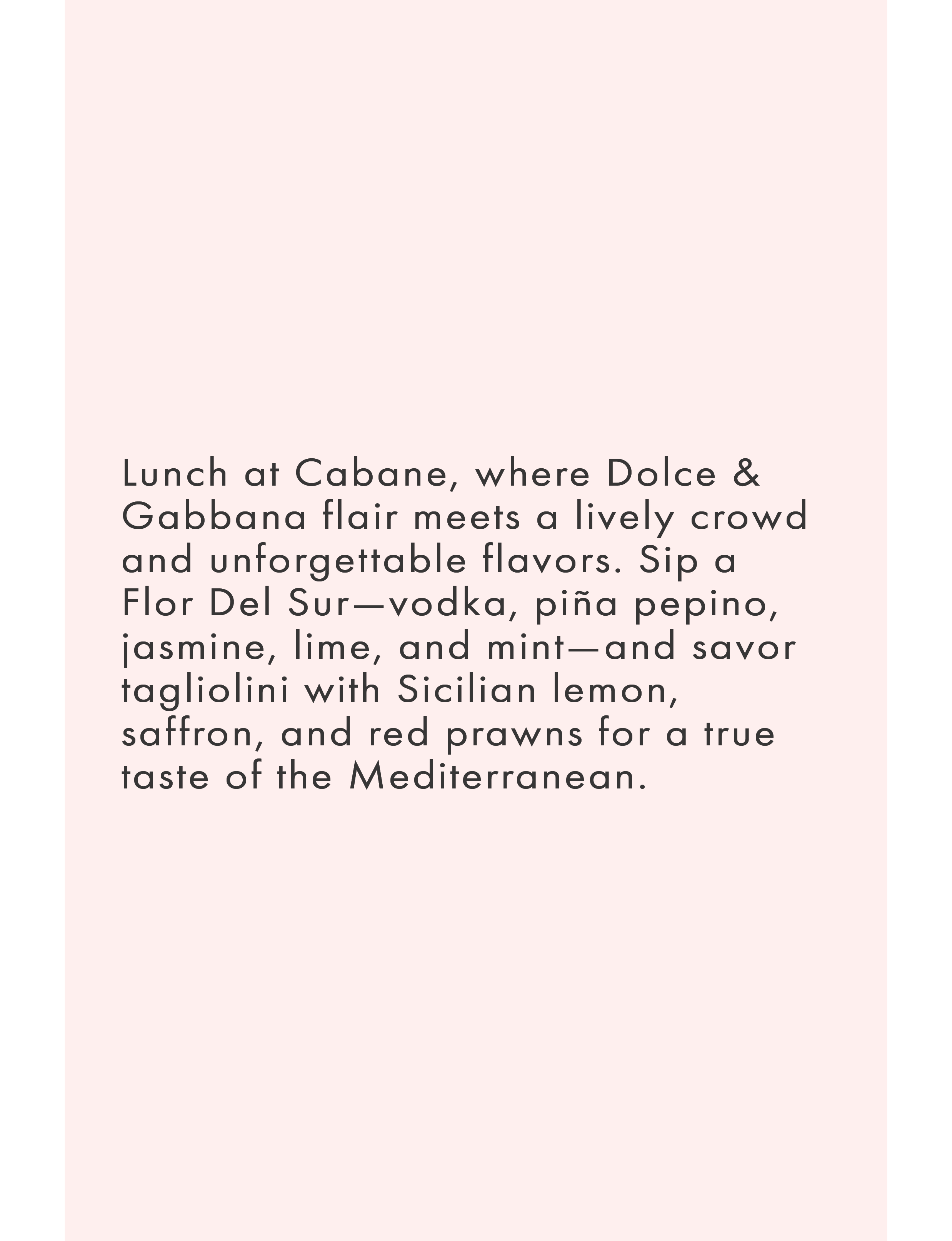 Dining at Cabane Marbella Spain