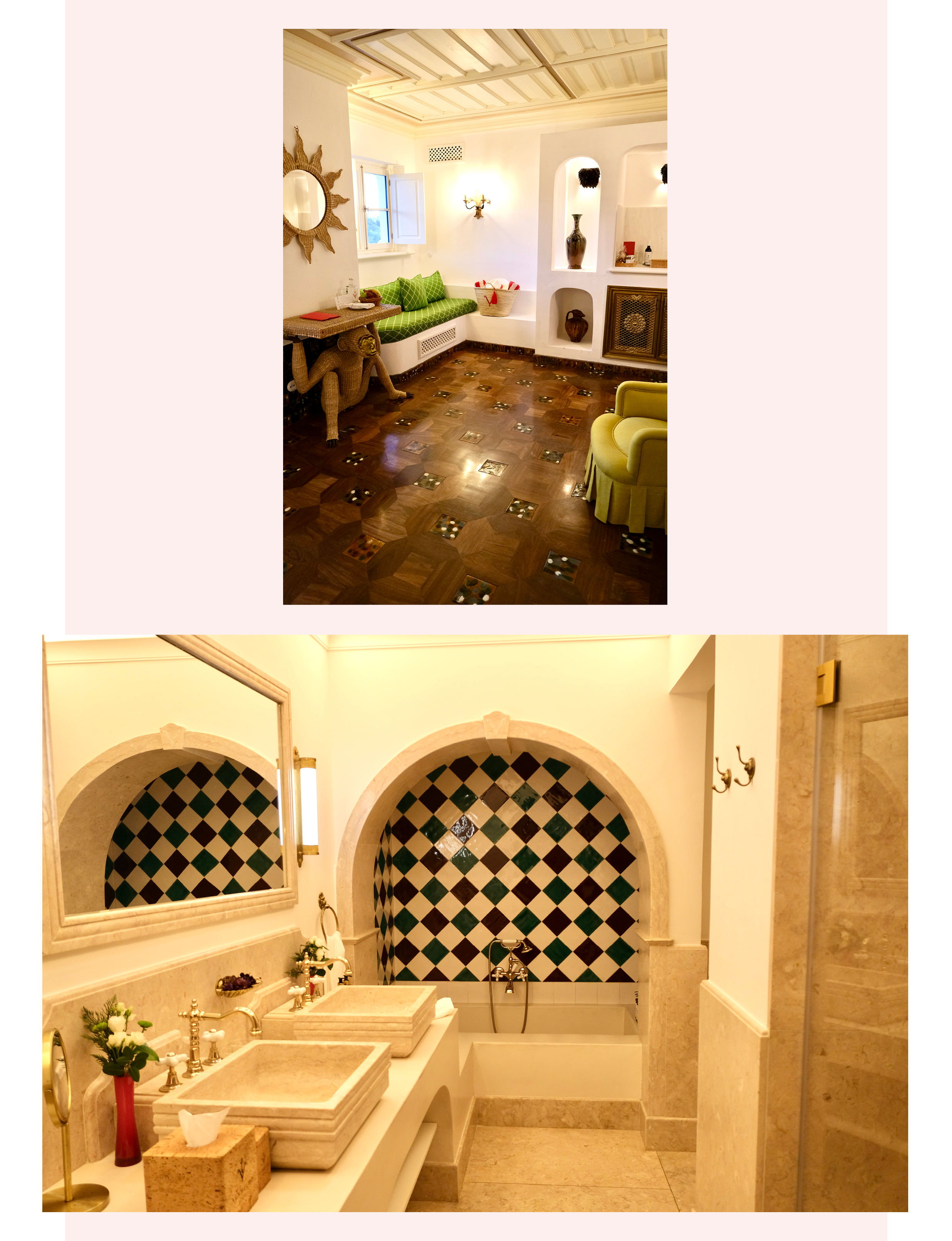 Melides Portugal Hotel Vermelho living room and bathroom beautifully designed details