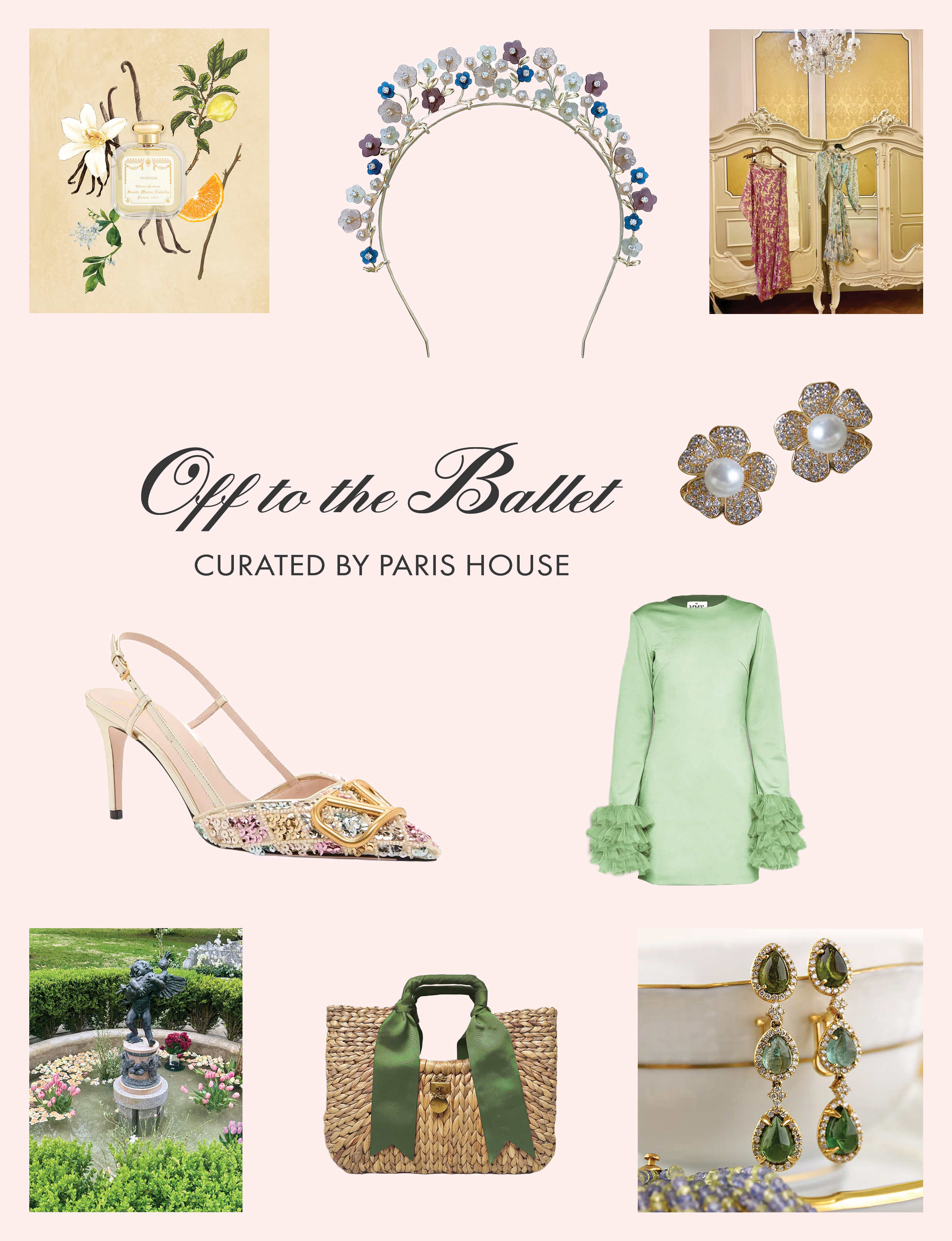 Off to the Ballet clothing and accessories to wear going out, curated by Paris House