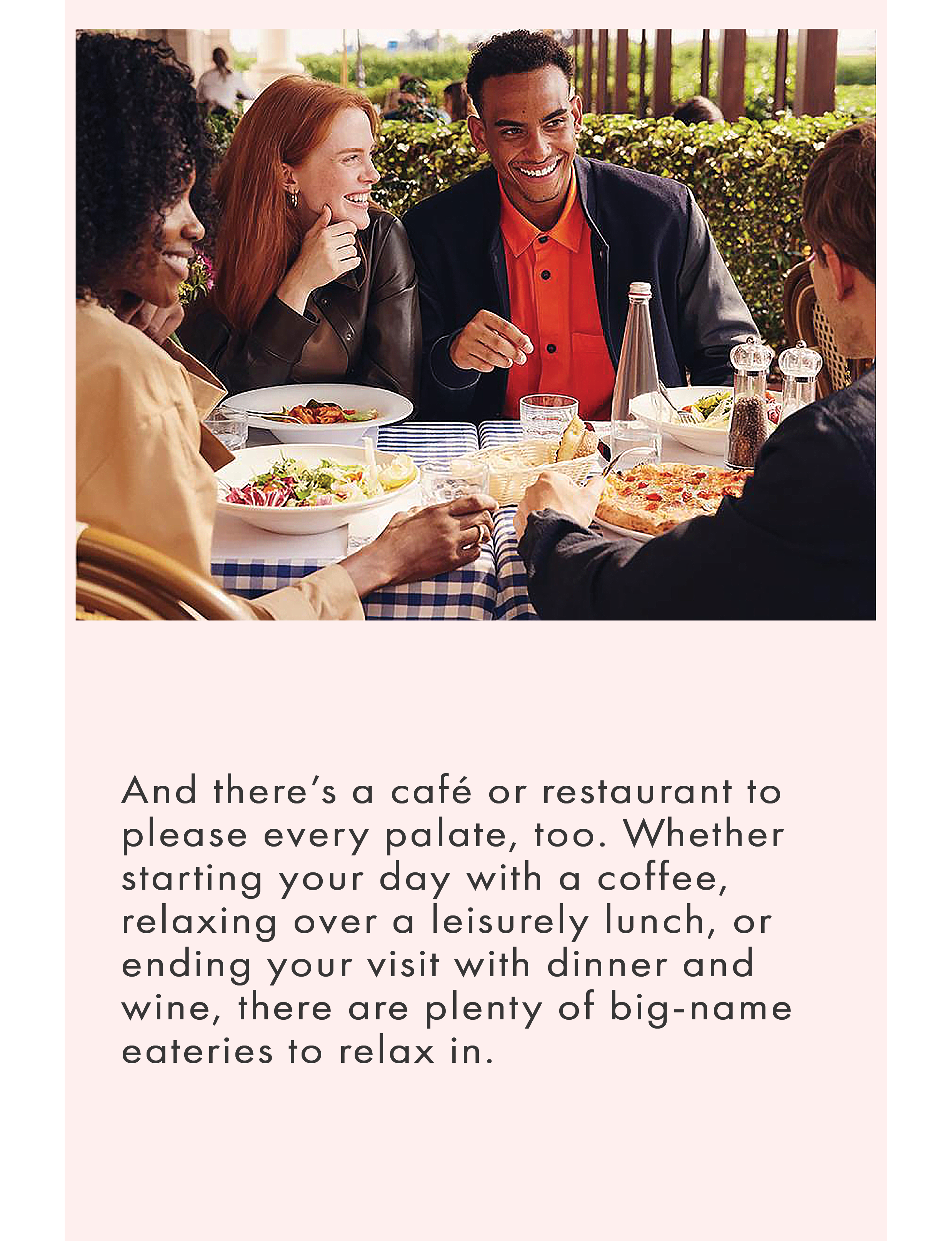 dining at McArthurGlen designer outlet