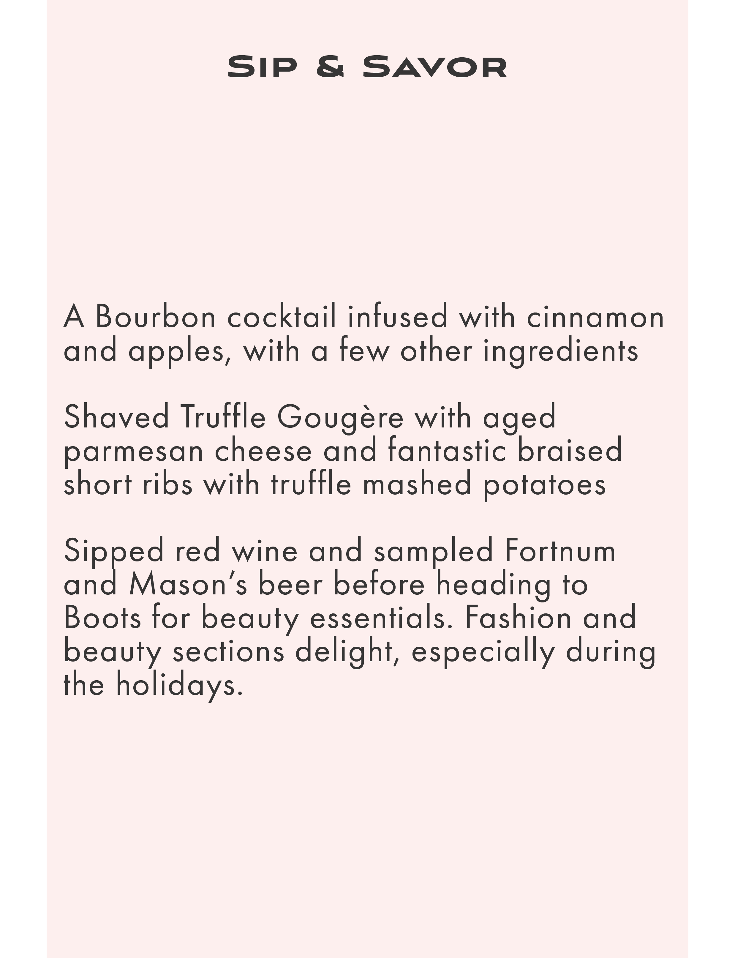 Dining cocktails and cuisine in London England