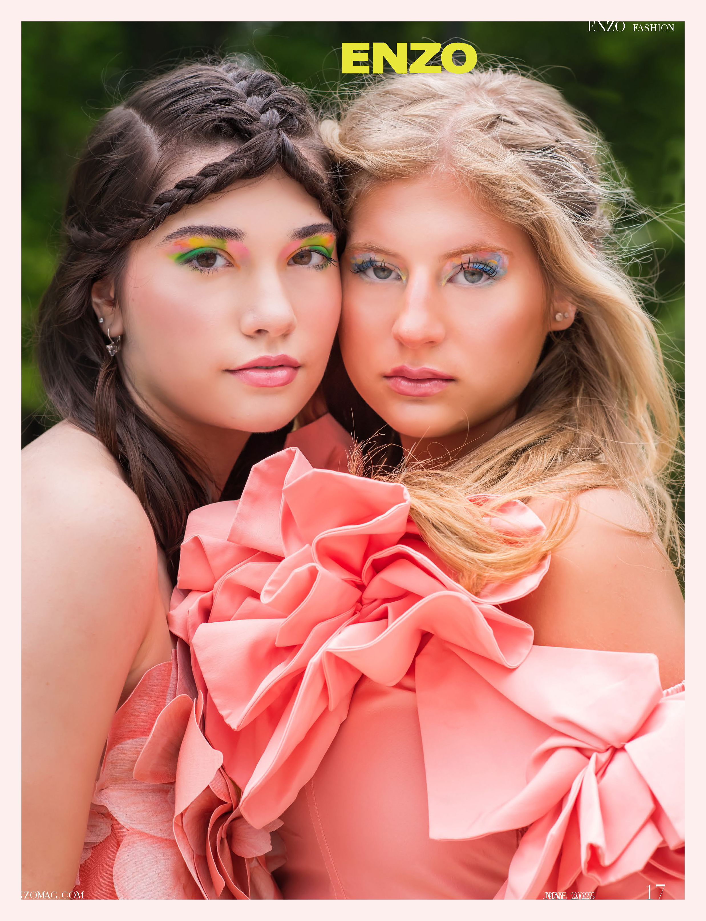 Models with creative makeup and fashion styling