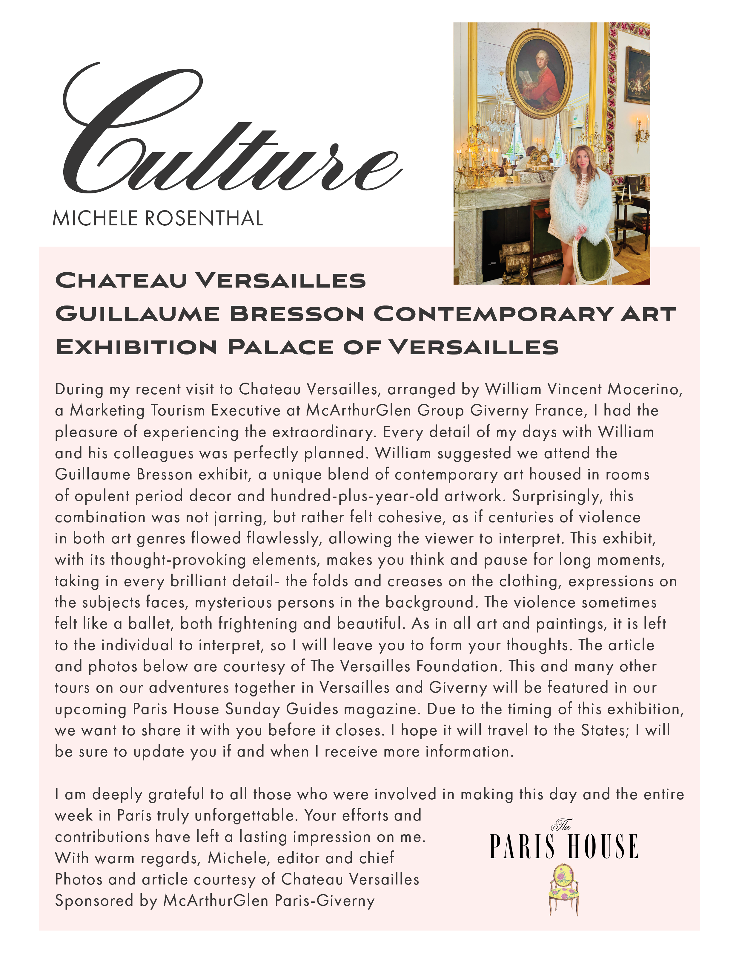 about Chateau Versailles, Guillaume Bresson Contemporary Art, Exhibition Palace of Versailles