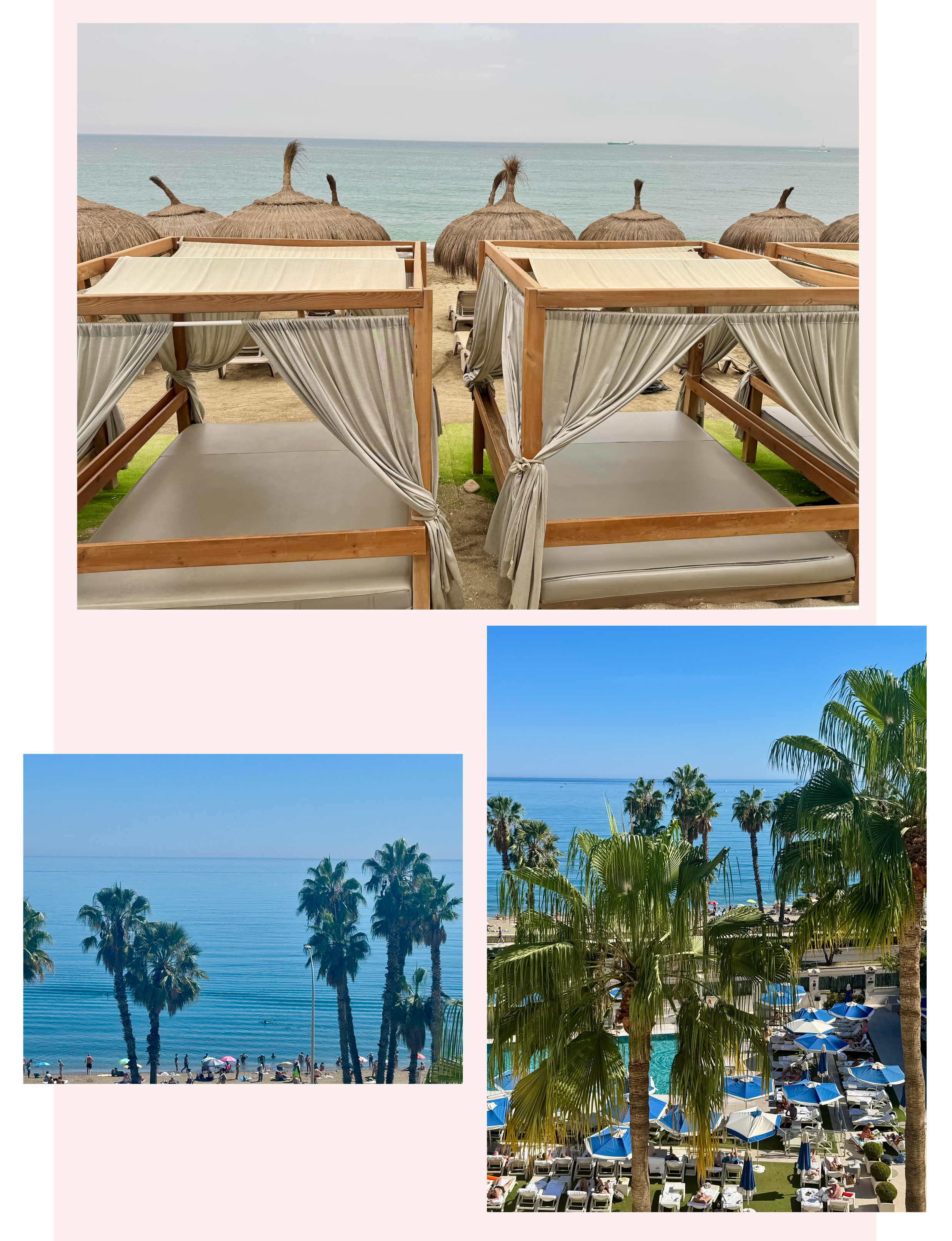 The beach at The Grand Miramar Hotel Malaga Spain