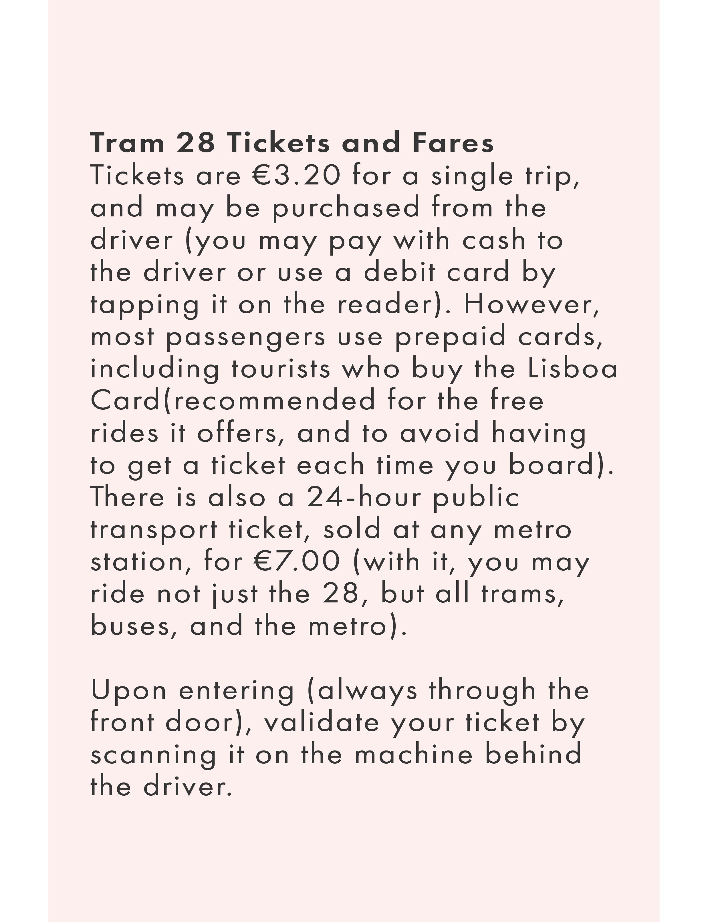 About Tram 28 Tickets and Fares in Lisbon Portugal