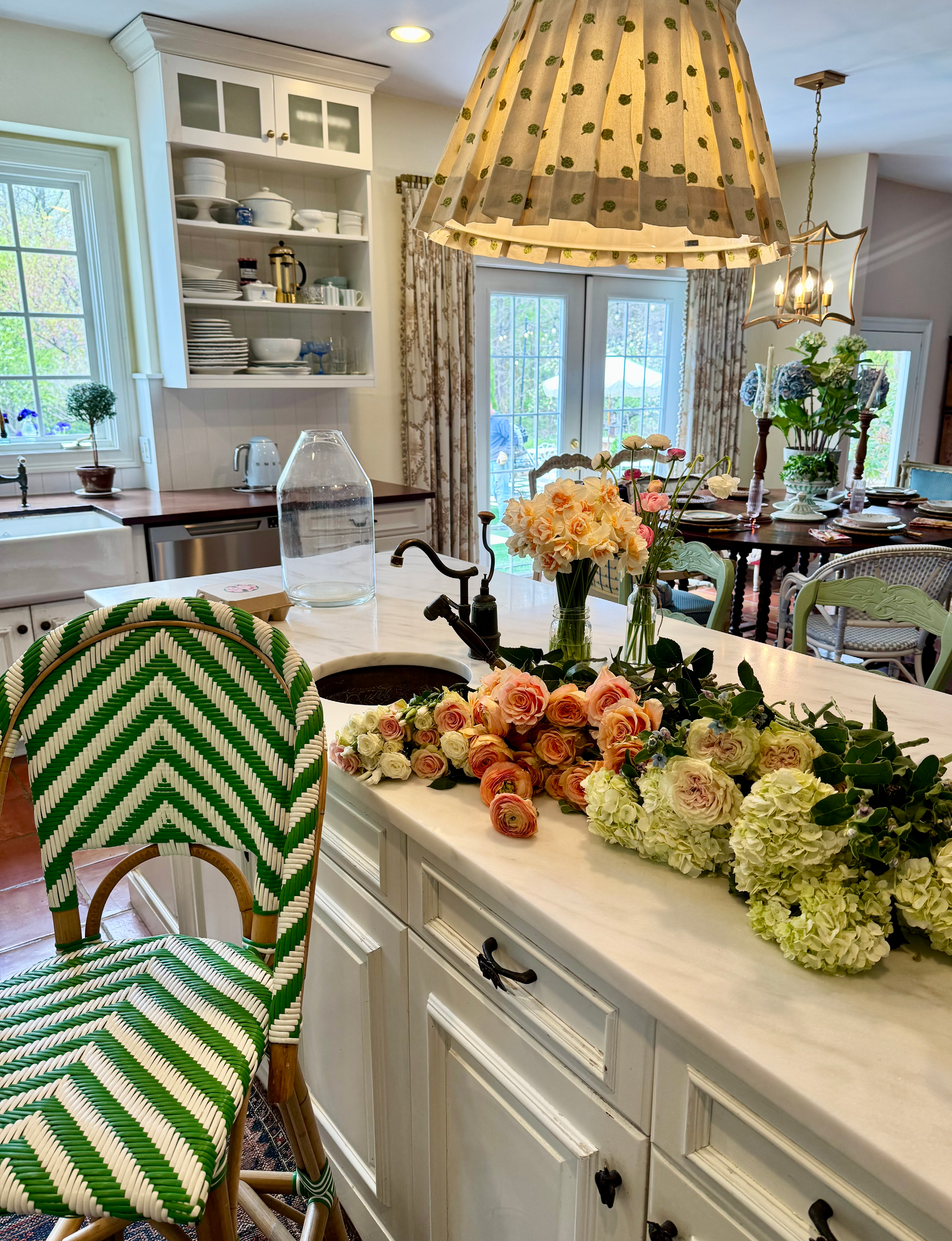roses in kitchen