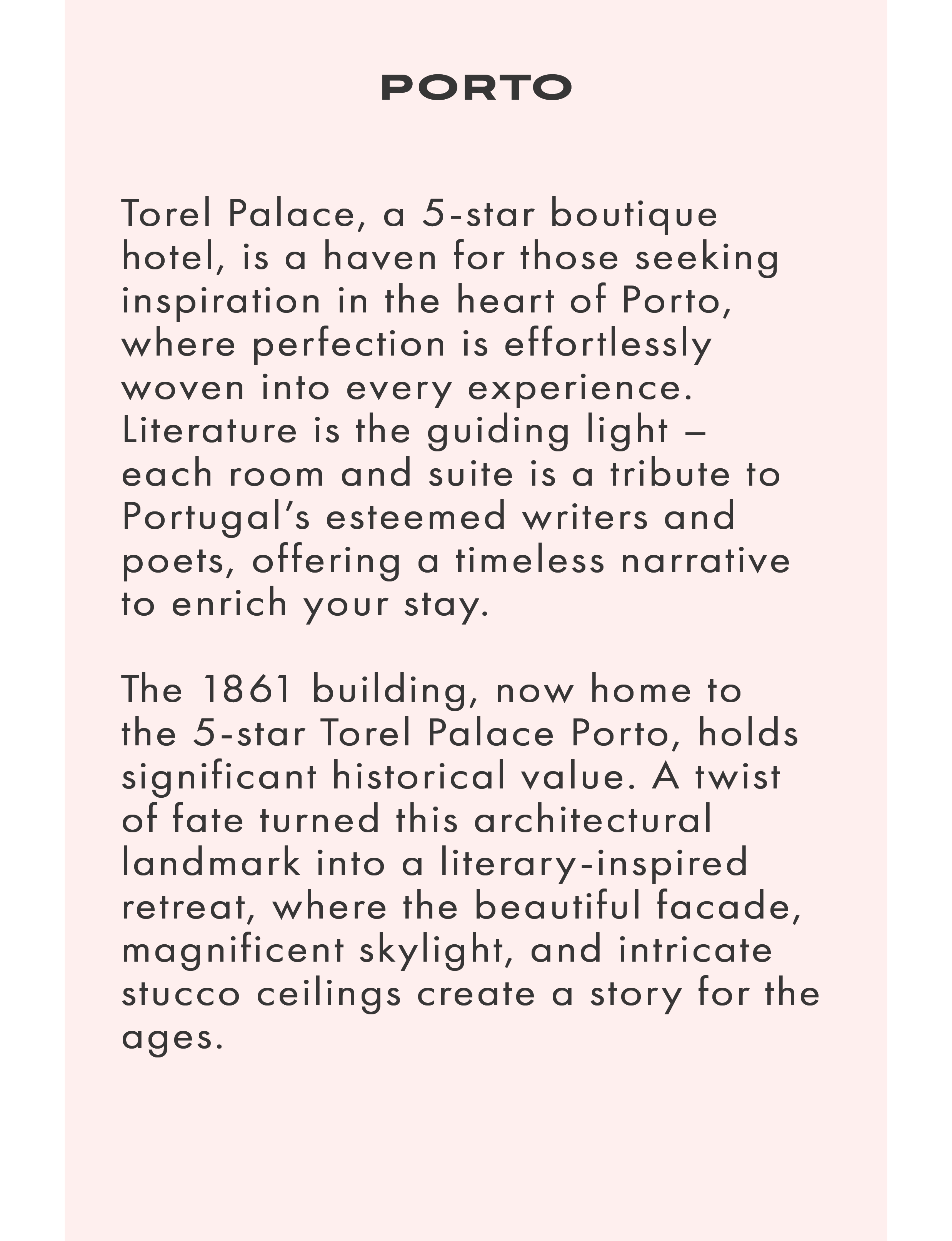 About Torel Palace Porto in Portugal