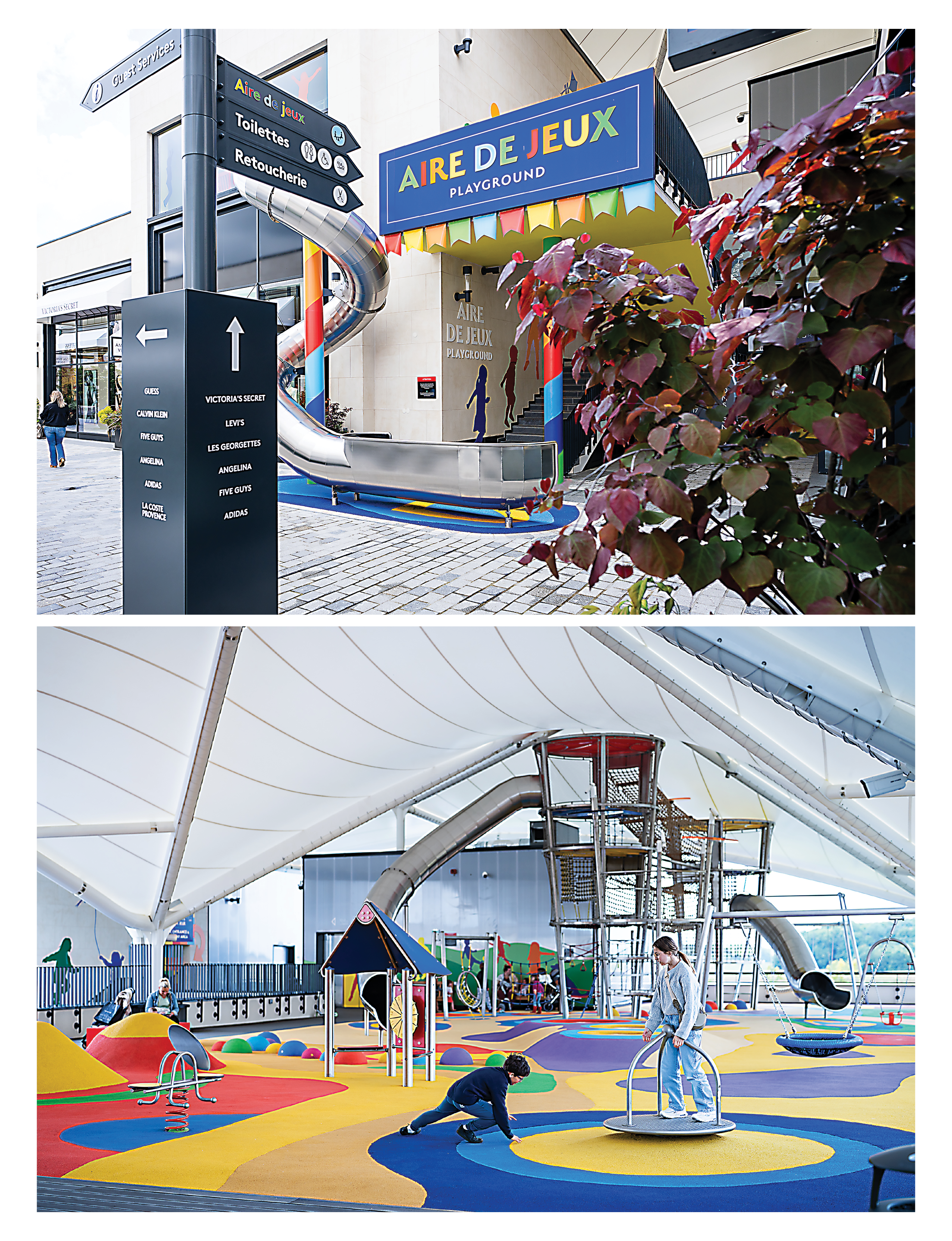playground at McArthurGlen Paris-Giverny designer outlet shopping center
