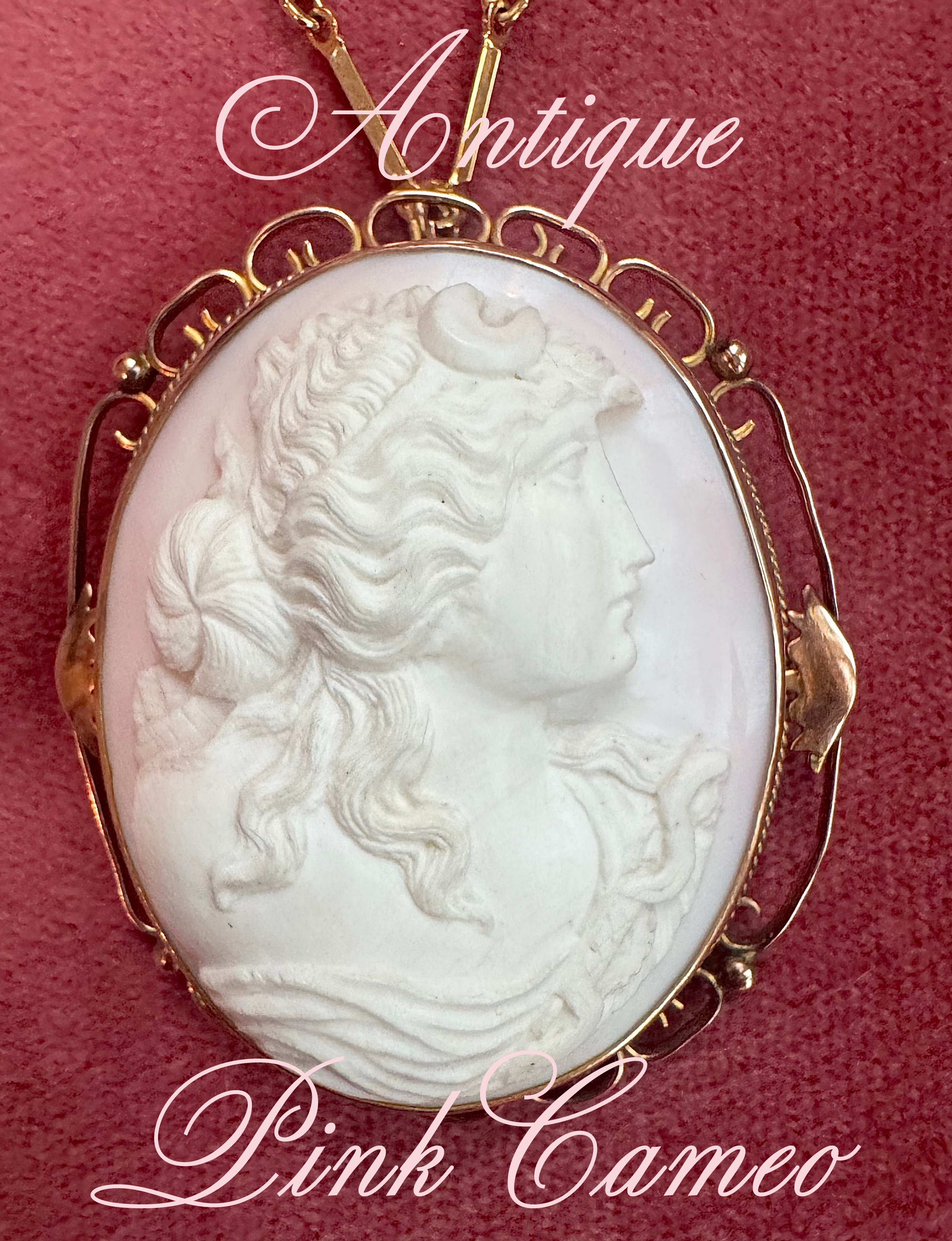 Antique Pink Cameo