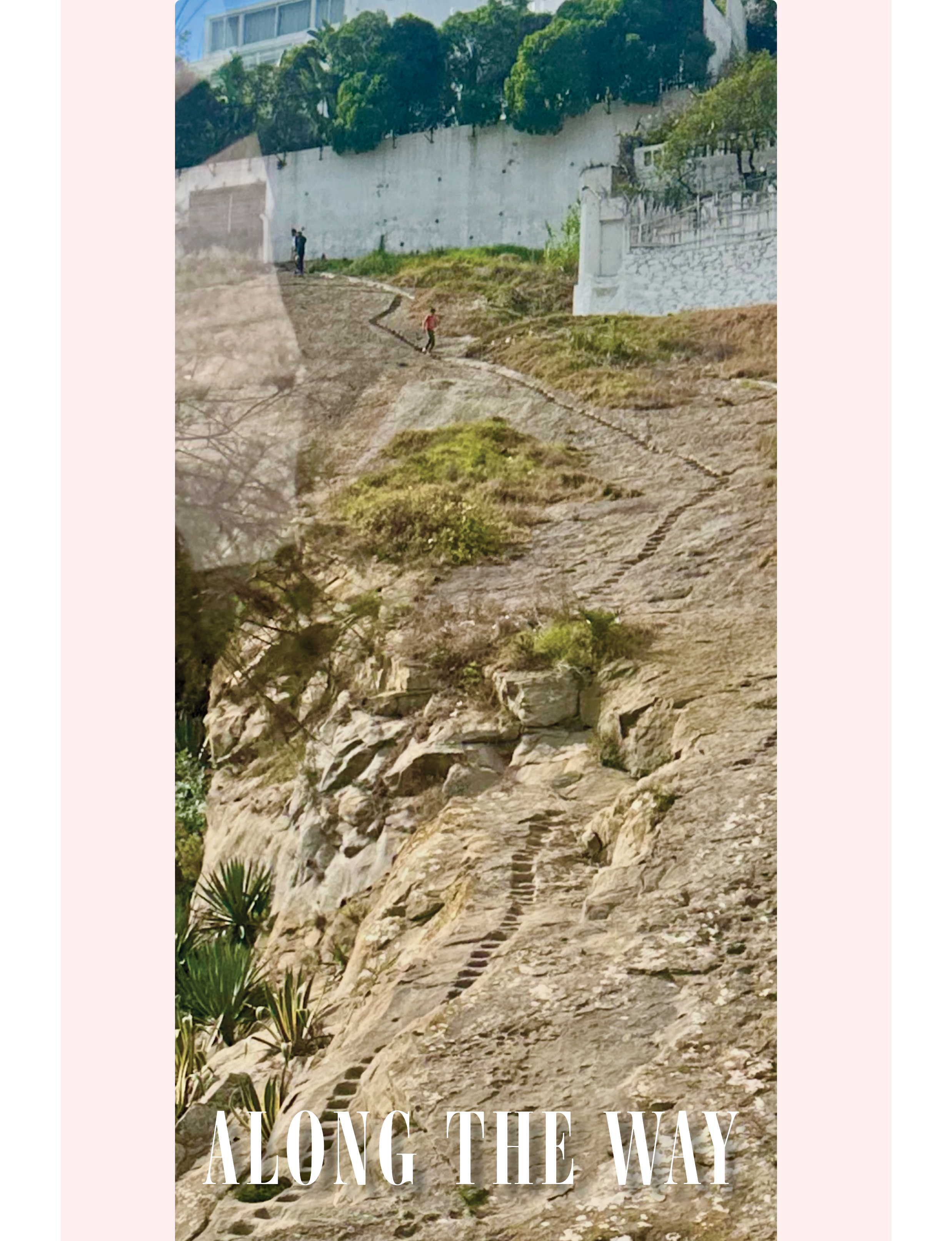 Steep steps in the hillside in Tangier Morocco Africa