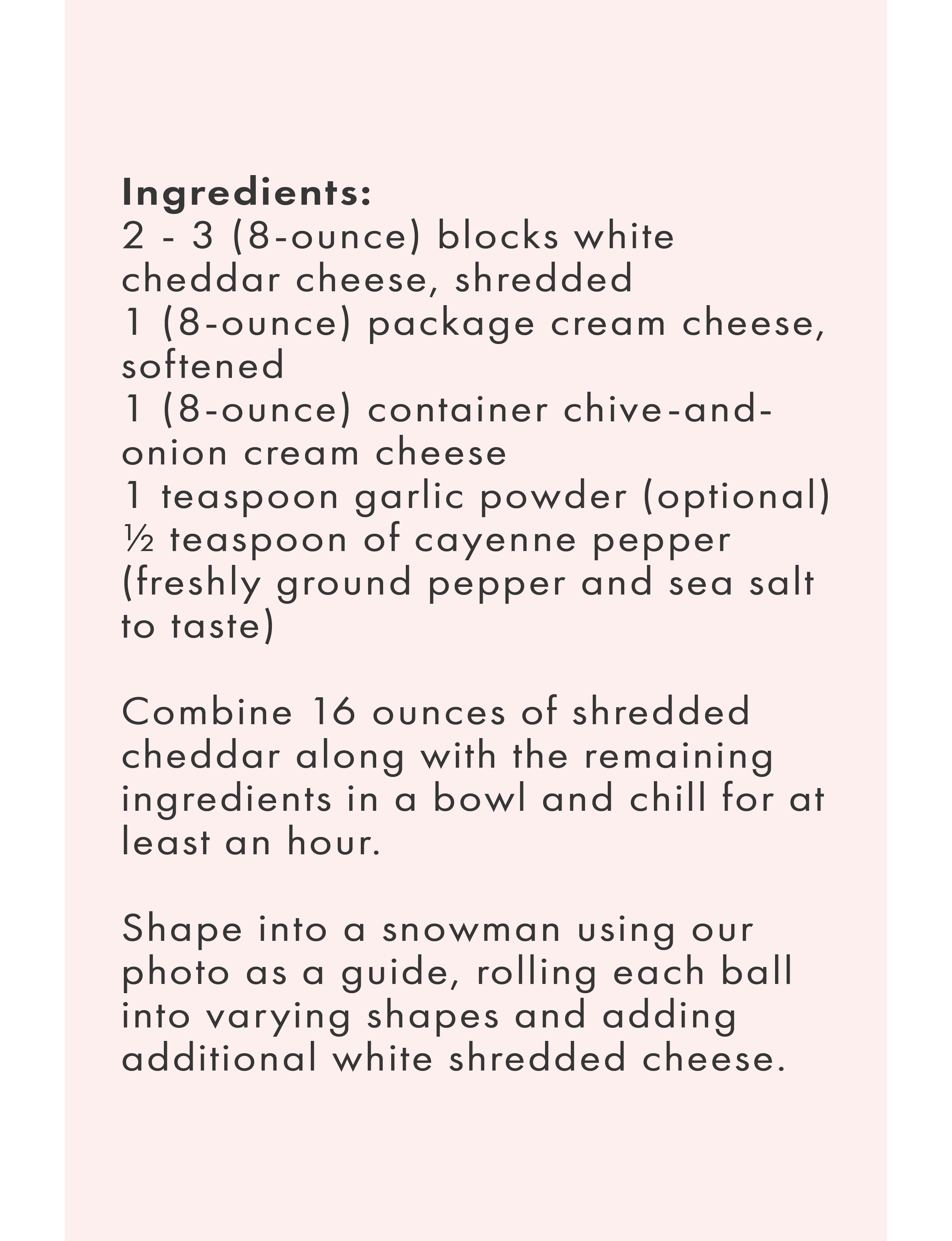 DIY Snowman Cheeseball Recipe
