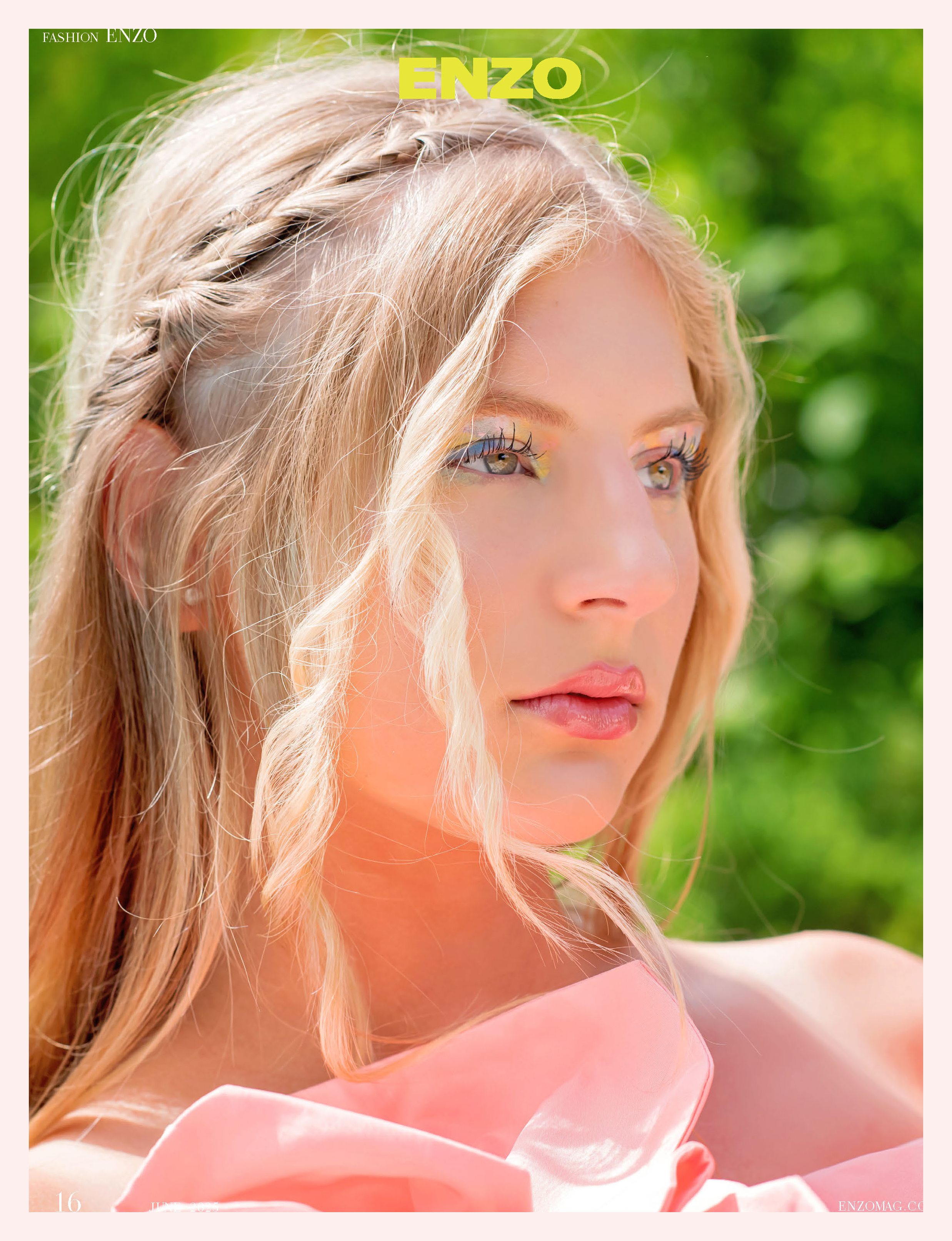 Model with creative makeup and fashion styling