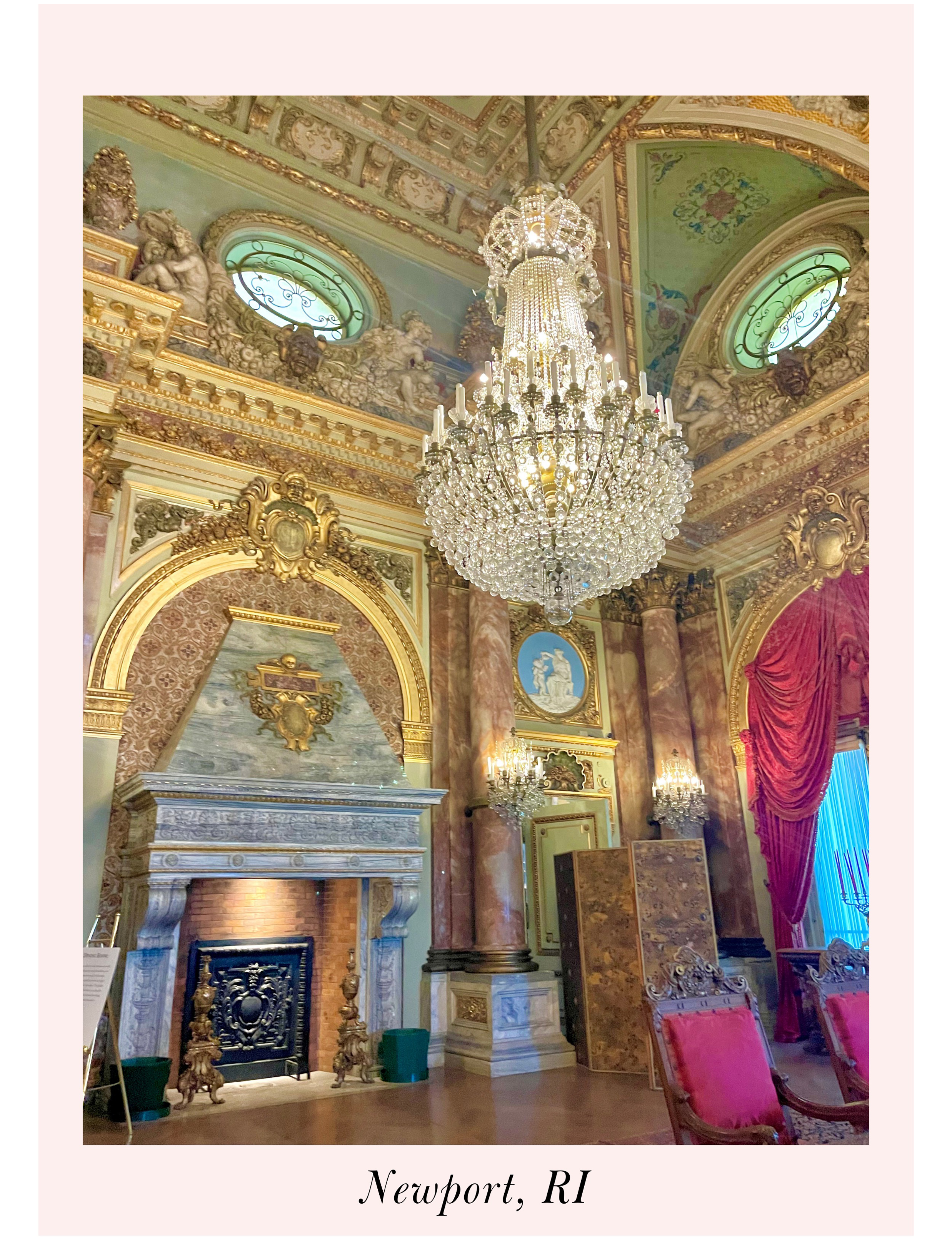 Dining Room inside The Breakers in Newport Rhode Island