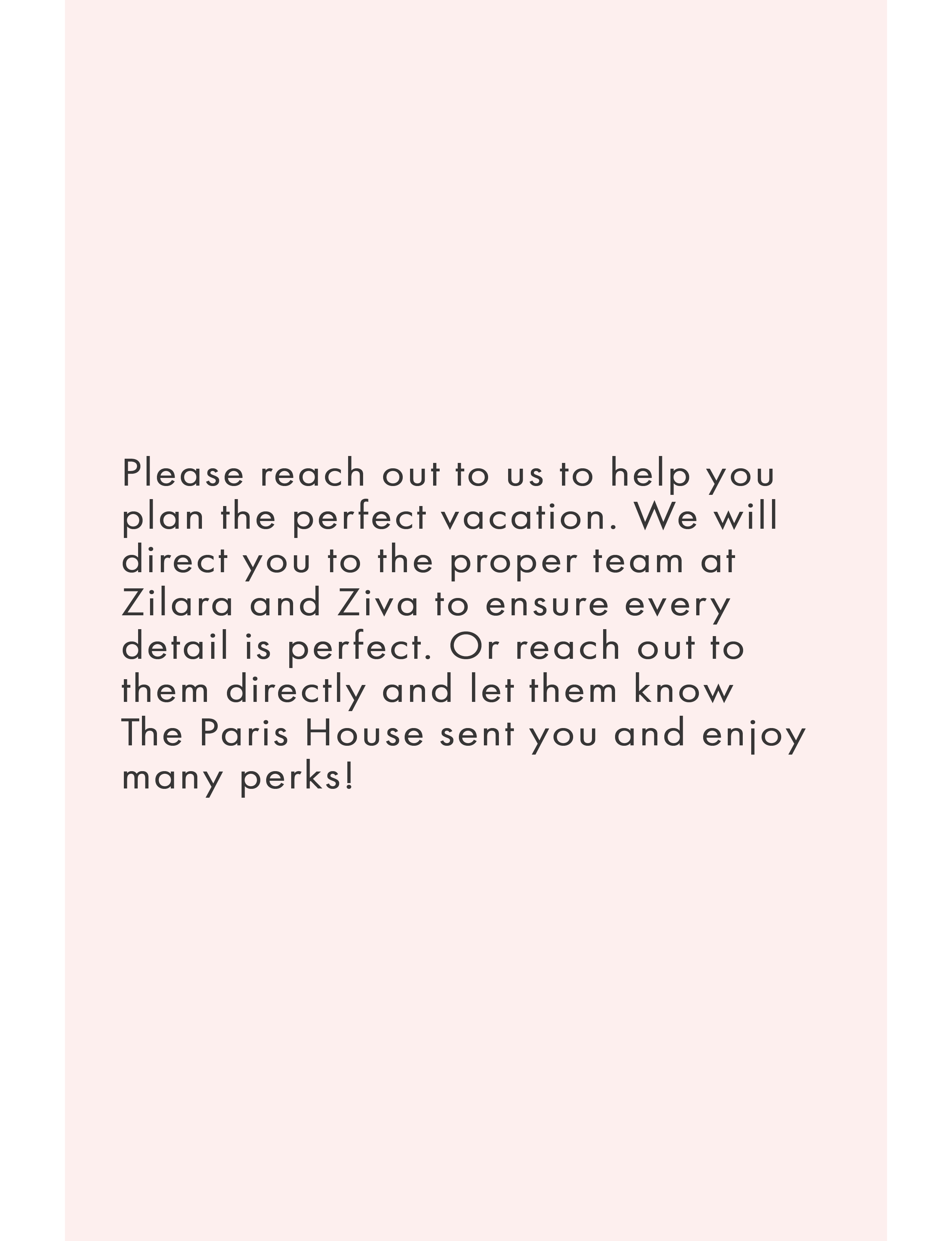 The Paris House travel planning services to Hyatt Zilara and Ziva in Mexico