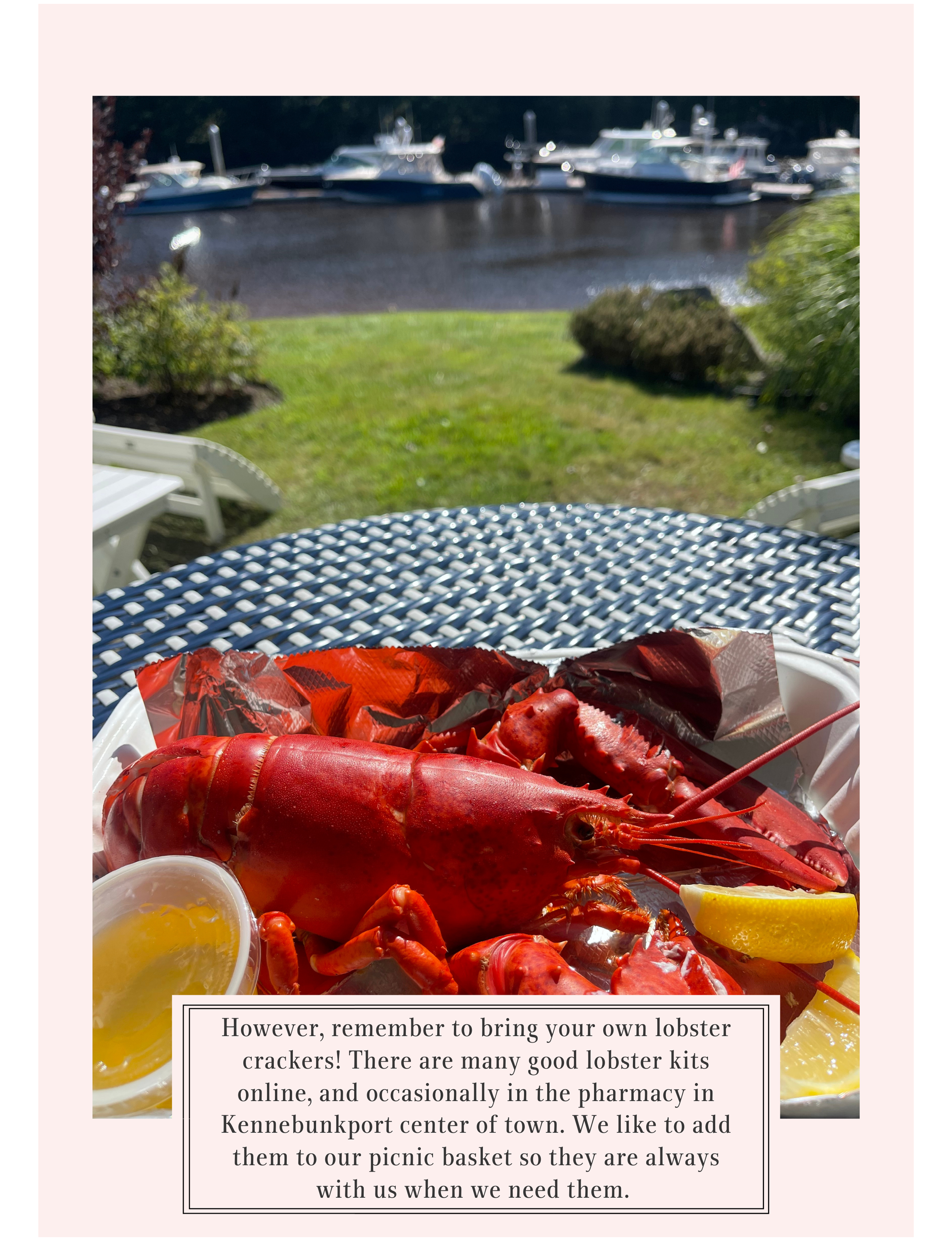 Maine lobster on the waterfront