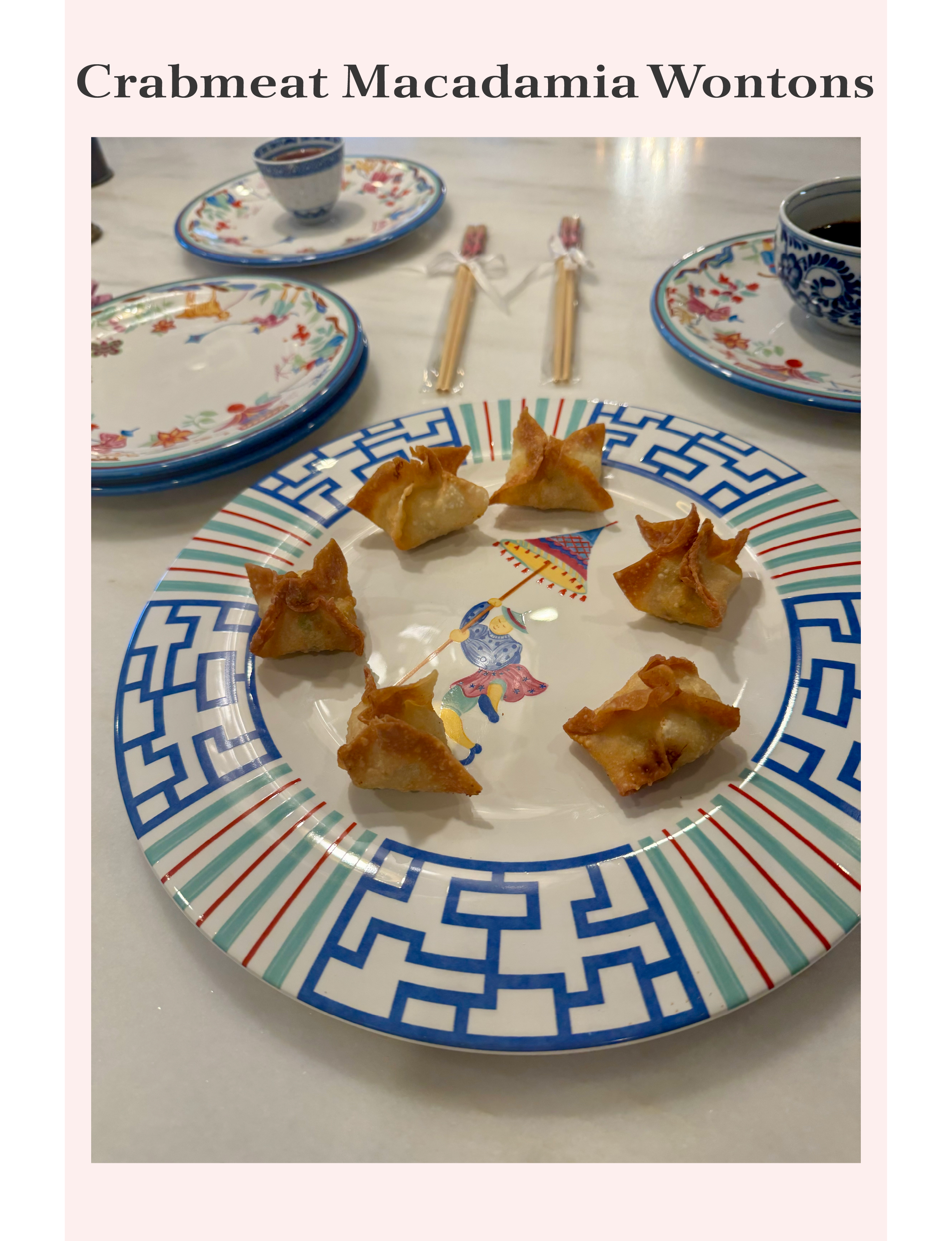 Crabmeat Macadamia Wontons