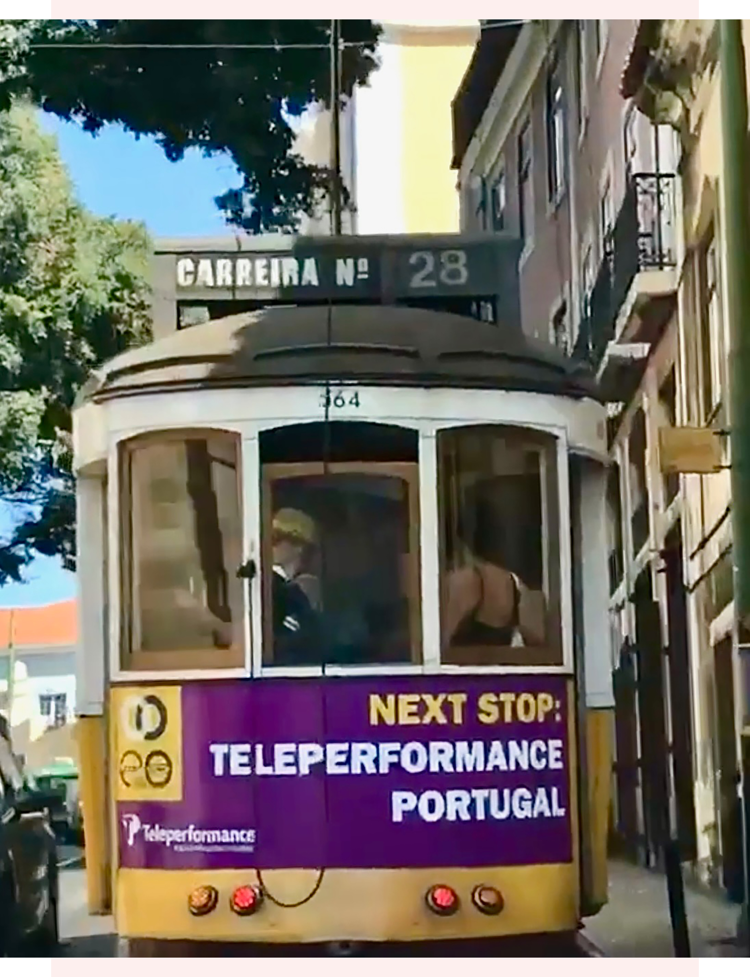 Line 28 tram in Lisbon Portugal